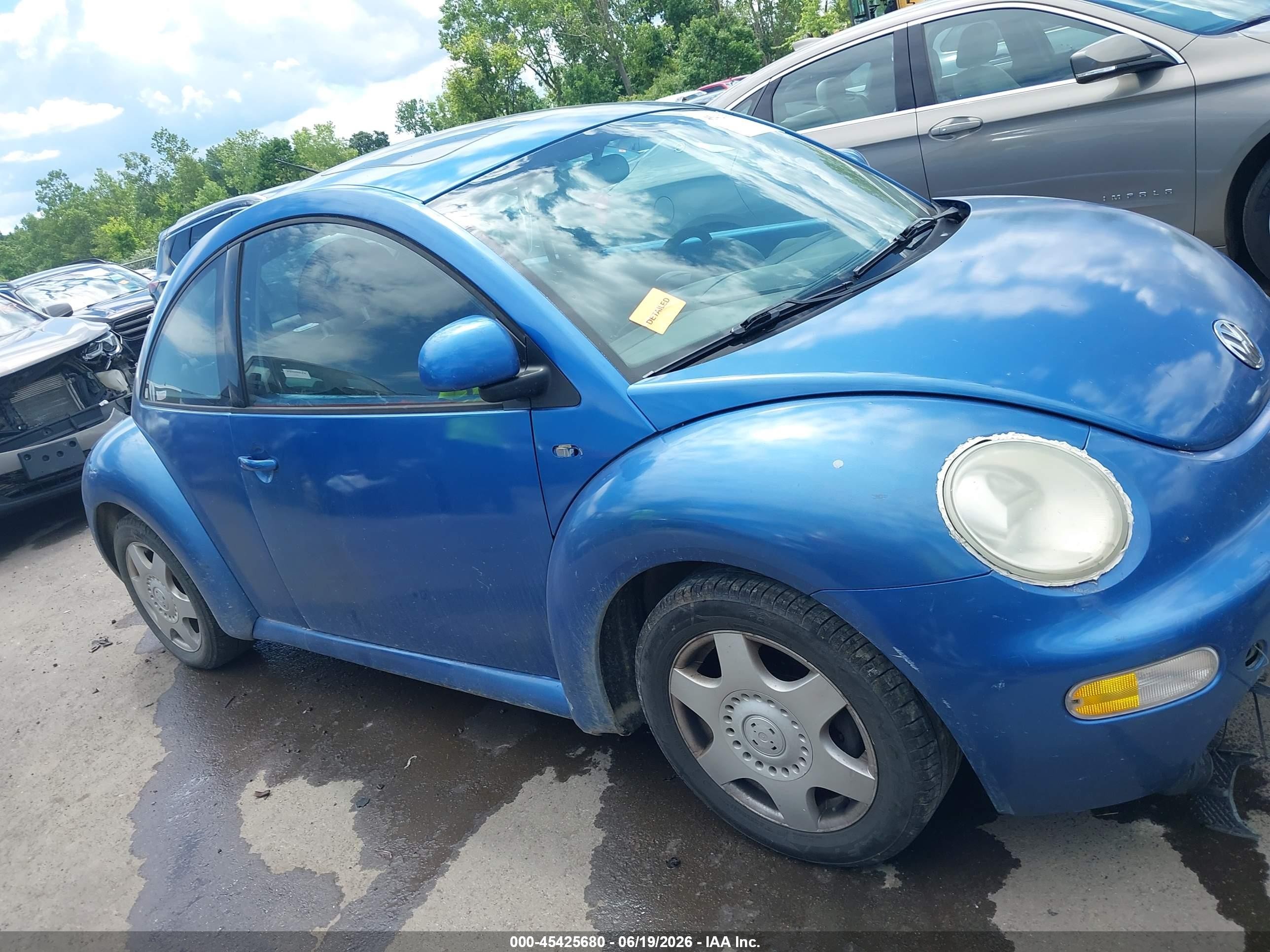 2000 Volkswagen New Beetle Gls Blue vin: 3VWCC21CXYM488257
