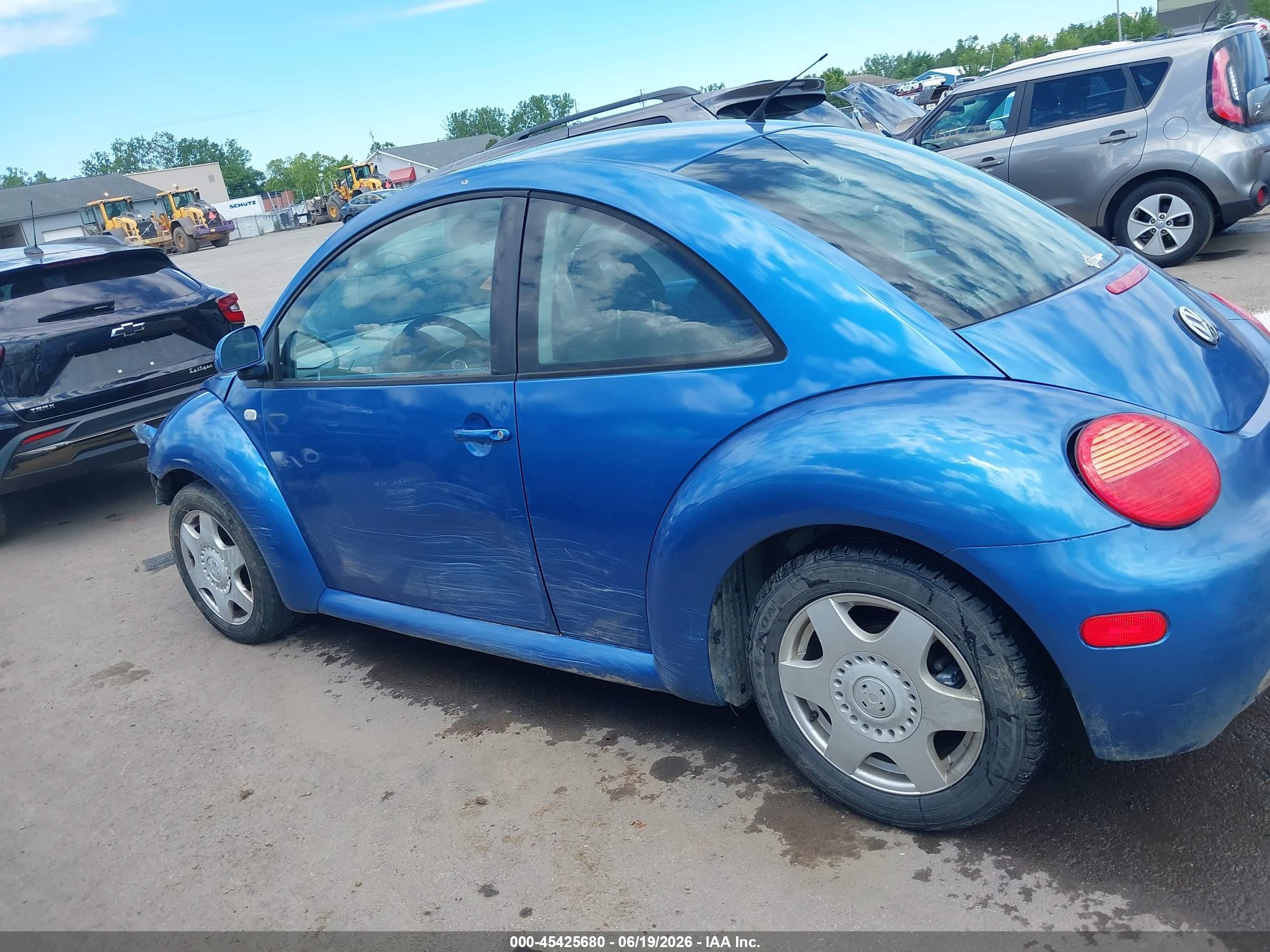 2000 Volkswagen New Beetle Gls Blue vin: 3VWCC21CXYM488257