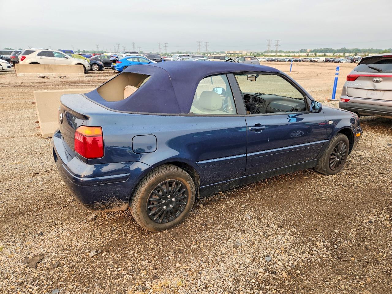 2001 Volkswagen Cabrio Gls Blue vin: 3VWCC21V11M812946