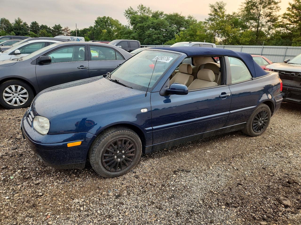 2001 Volkswagen Cabrio Gls Blue vin: 3VWCC21V11M812946
