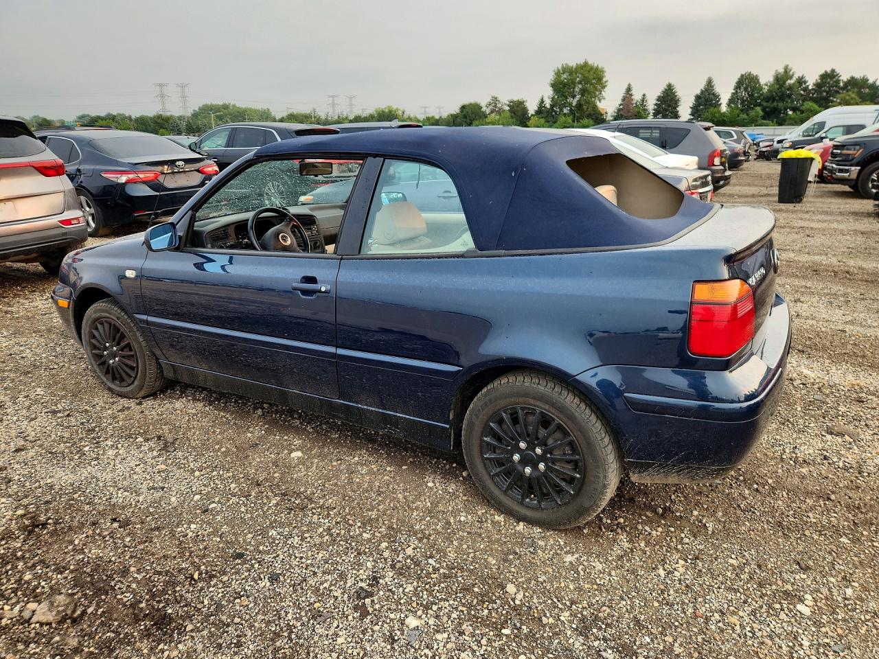 2001 Volkswagen Cabrio Gls Blue vin: 3VWCC21V11M812946