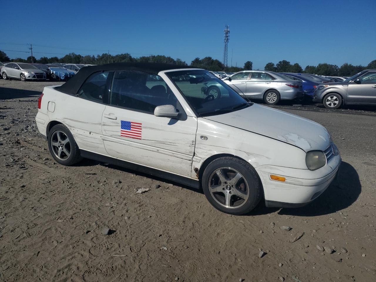 2002 Volkswagen Cabrio Gls White vin: 3VWCC21V62M806822