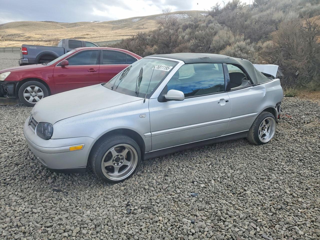 2002 Volkswagen Cabrio Gls Gray vin: 3VWCC21V62M810031