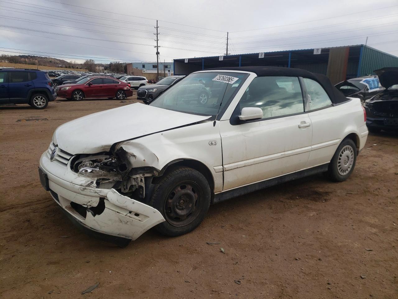 2002 Volkswagen Cabrio Gls White vin: 3VWCC21V92M800934