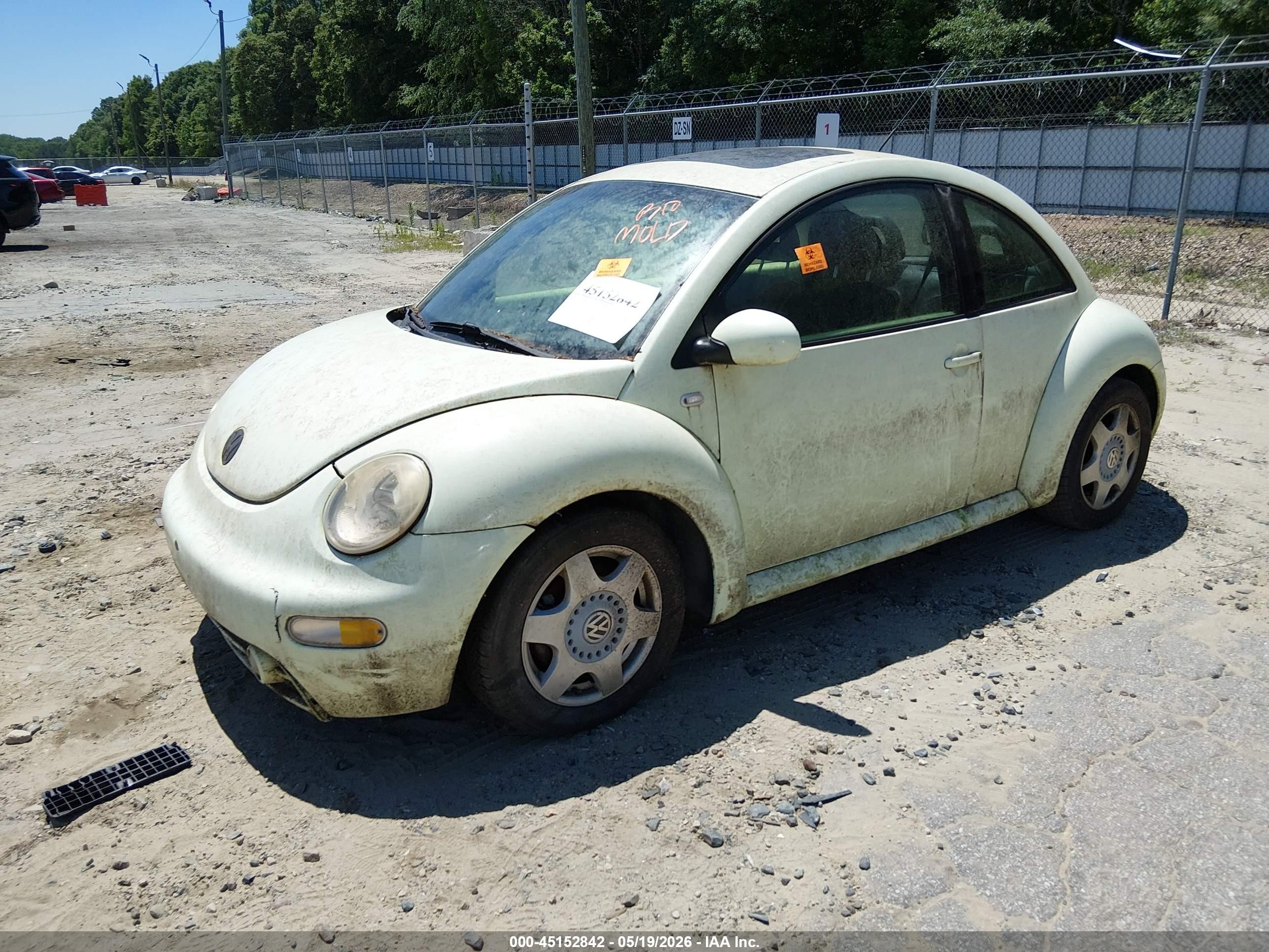 2001 Volkswagen New Beetle Gls 1.8l Turbo Green vin: 3VWCD21C21M467258