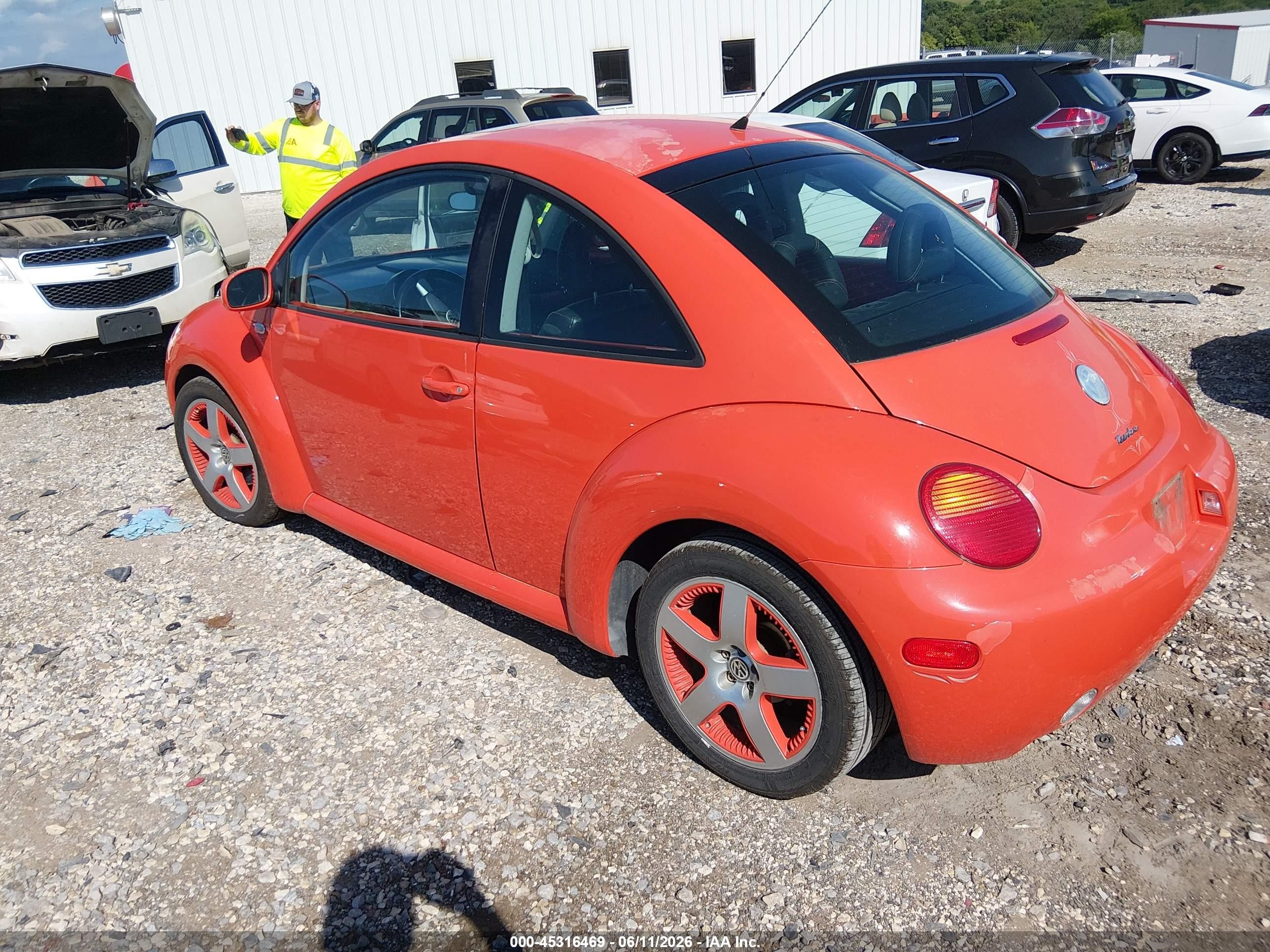 2002 Volkswagen New Beetle Gls 1.8l Turbo Orange vin: 3VWCD21C22M427697