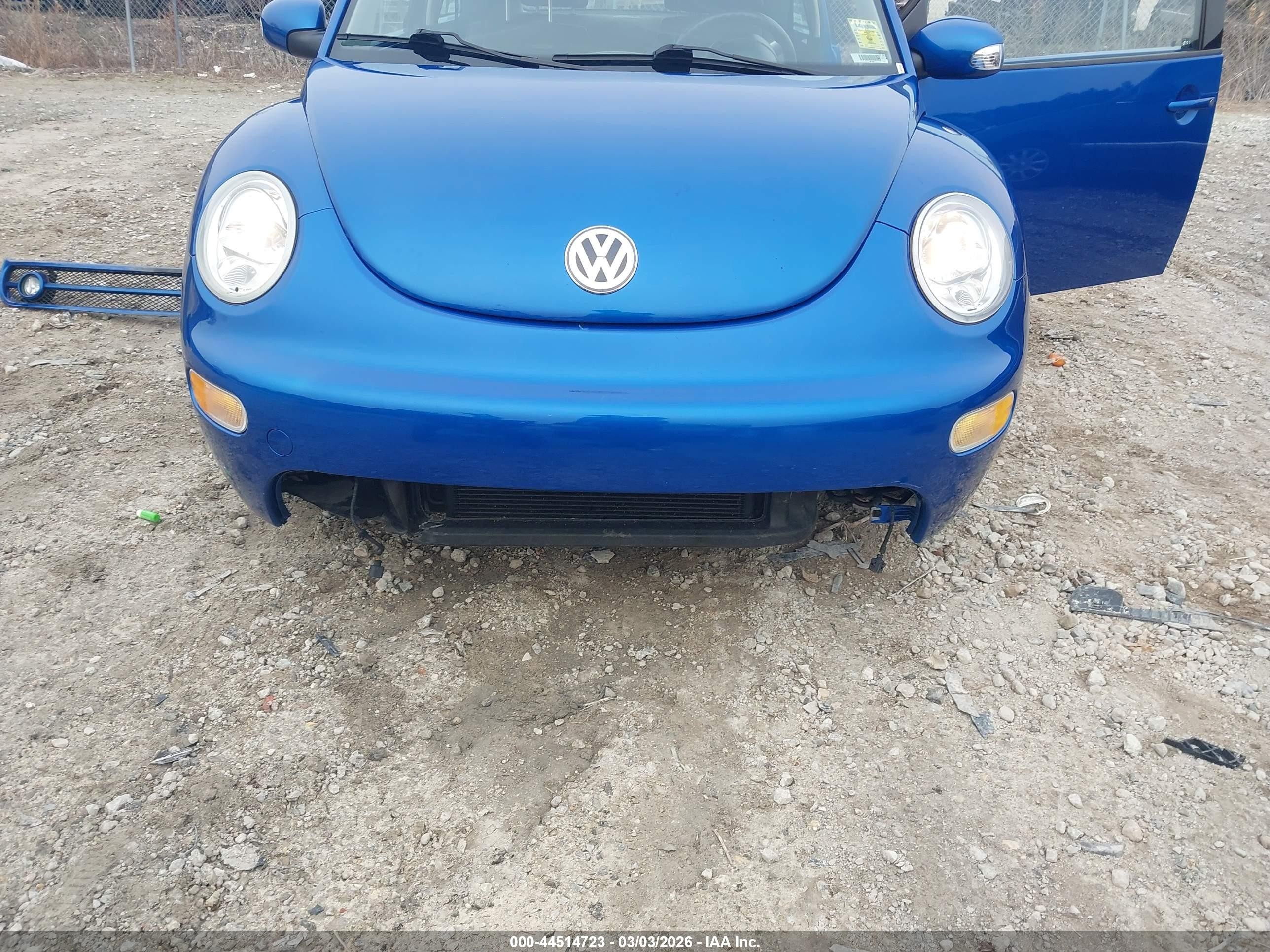 2003 Volkswagen New Beetle Gls 1.8t Blue vin: 3VWCD21C33M440587