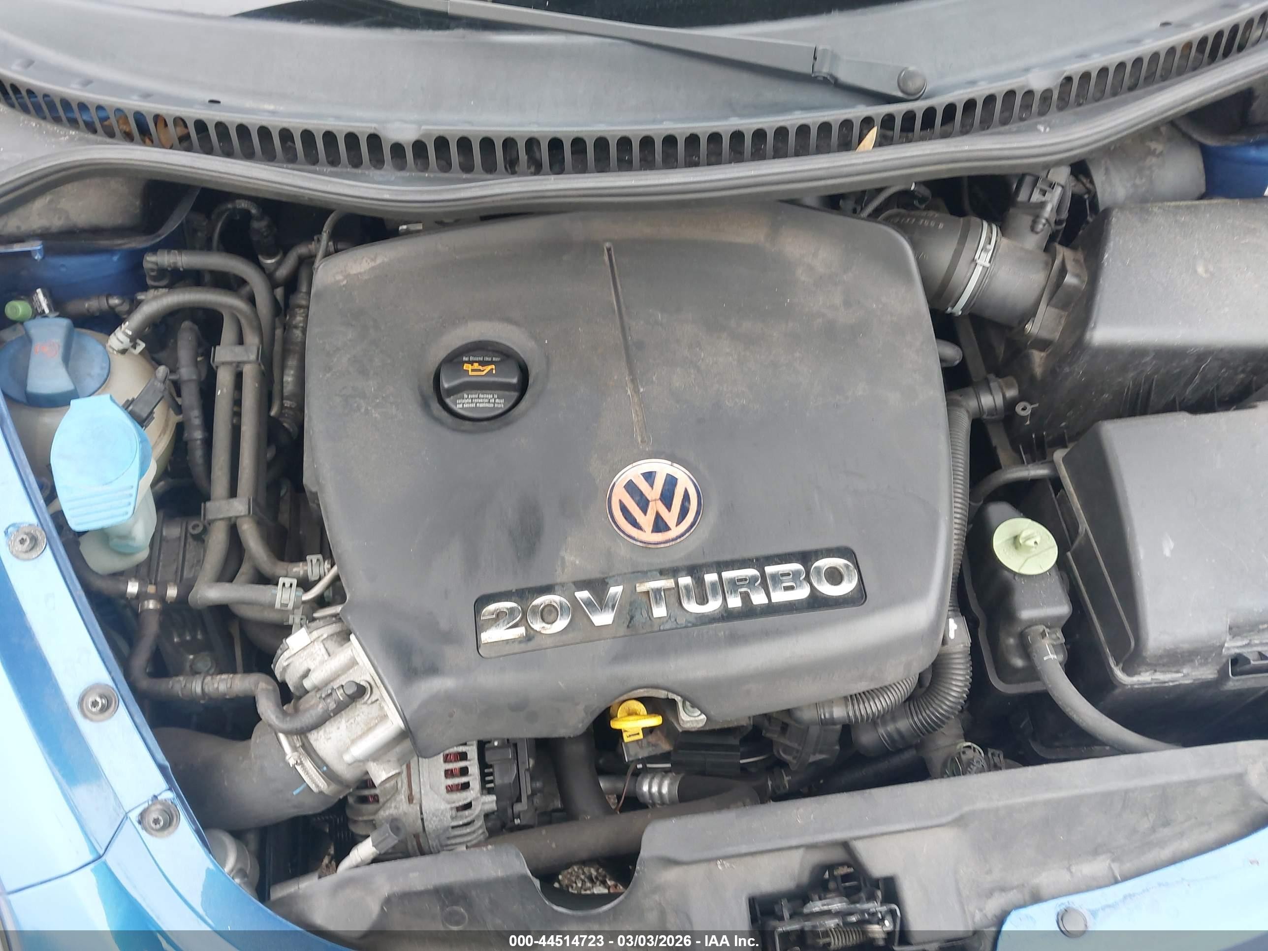 2003 Volkswagen New Beetle Gls 1.8t Blue vin: 3VWCD21C33M440587