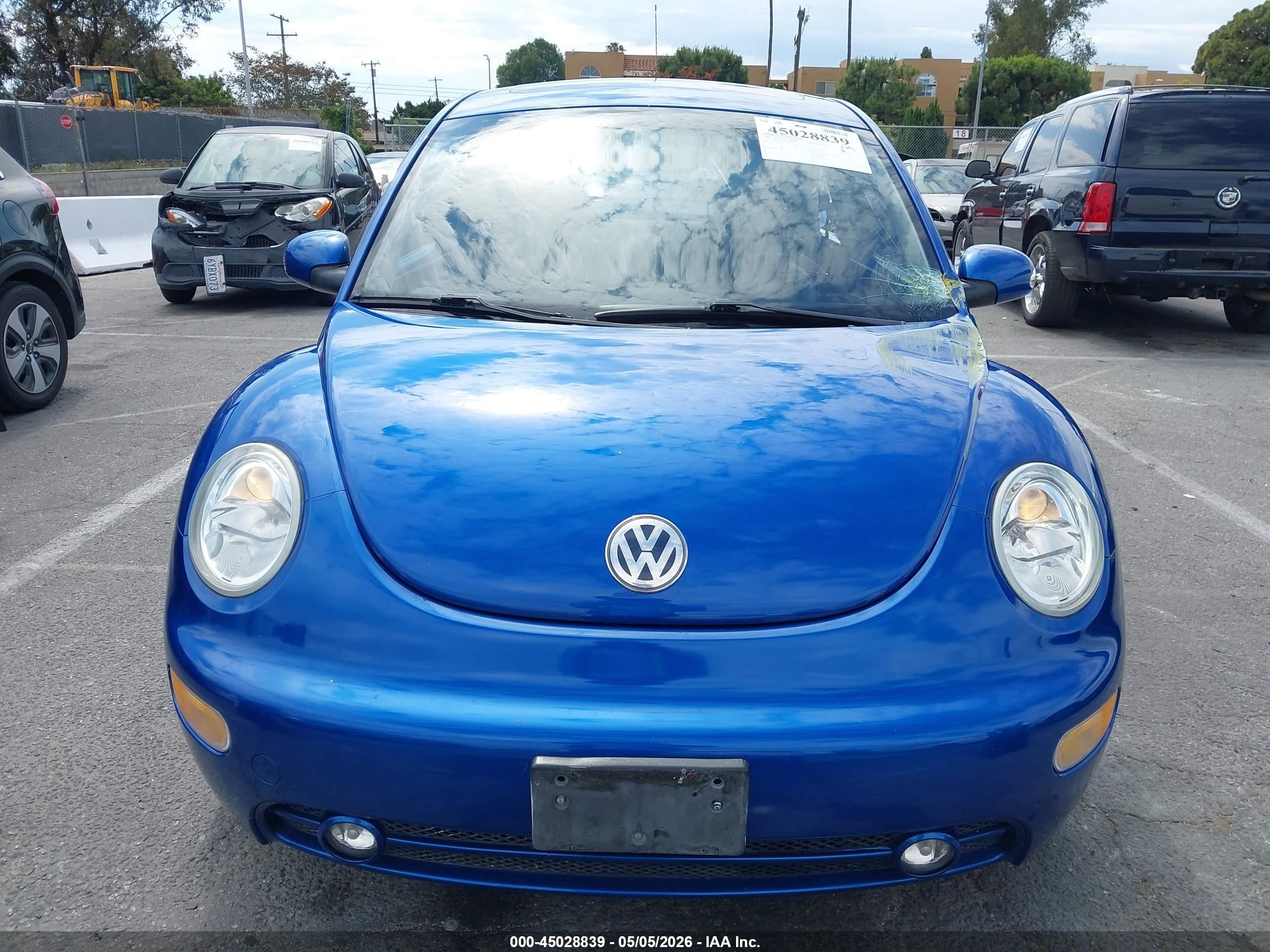 2003 Volkswagen New Beetle Gls 1.8t Blue vin: 3VWCD21C83M438740