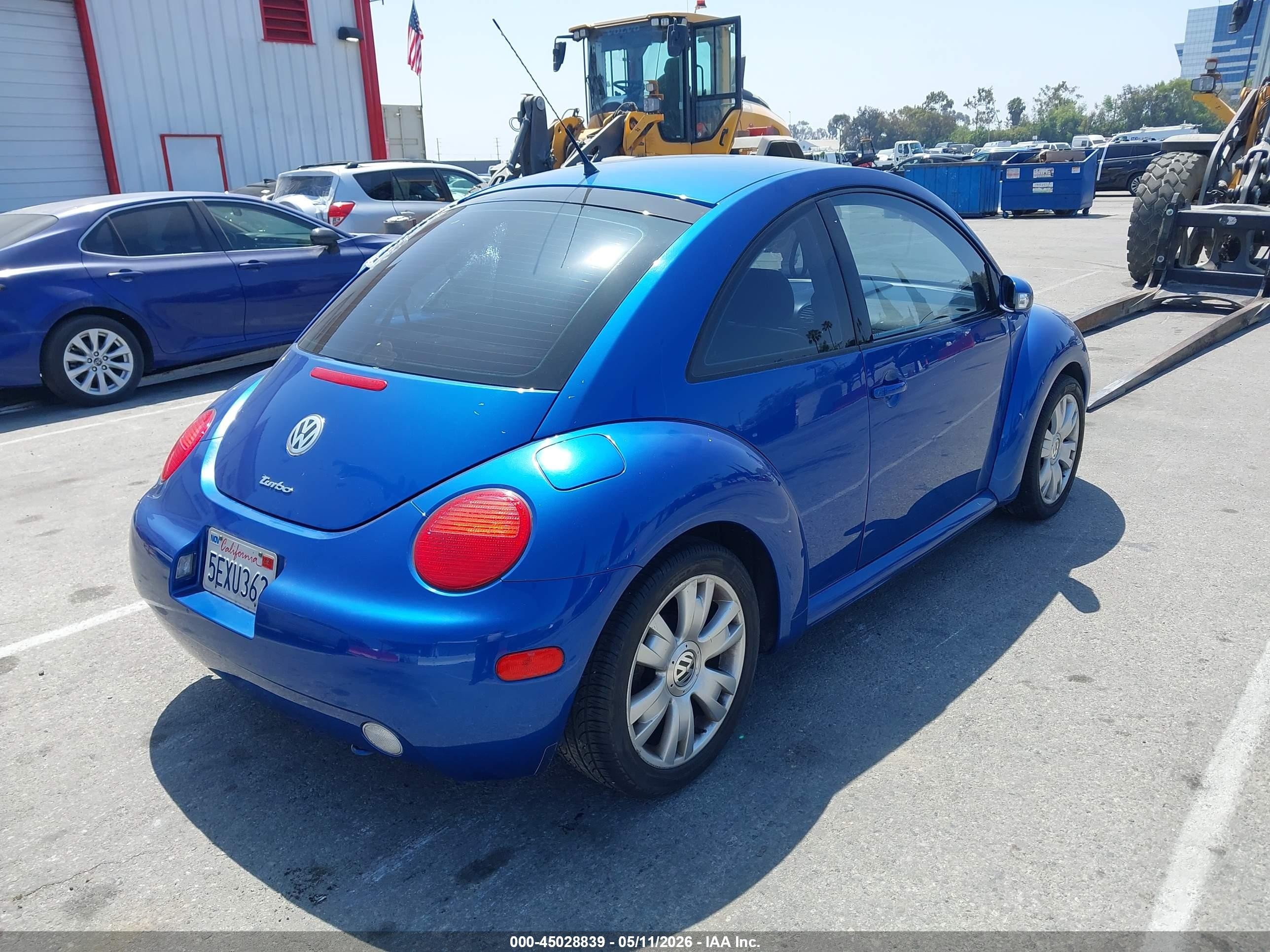 2003 Volkswagen New Beetle Gls 1.8t Blue vin: 3VWCD21C83M438740