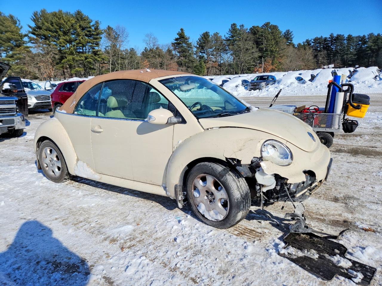 2003 Volkswagen New Beetle Gls Cream vin: 3VWCD21Y83M325690