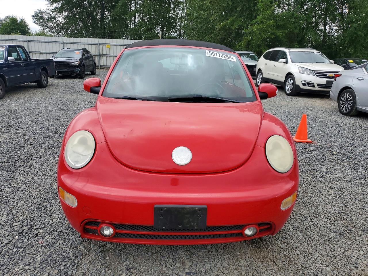 2004 Volkswagen New Beetle Gls Red vin: 3VWCD31Y34M341691