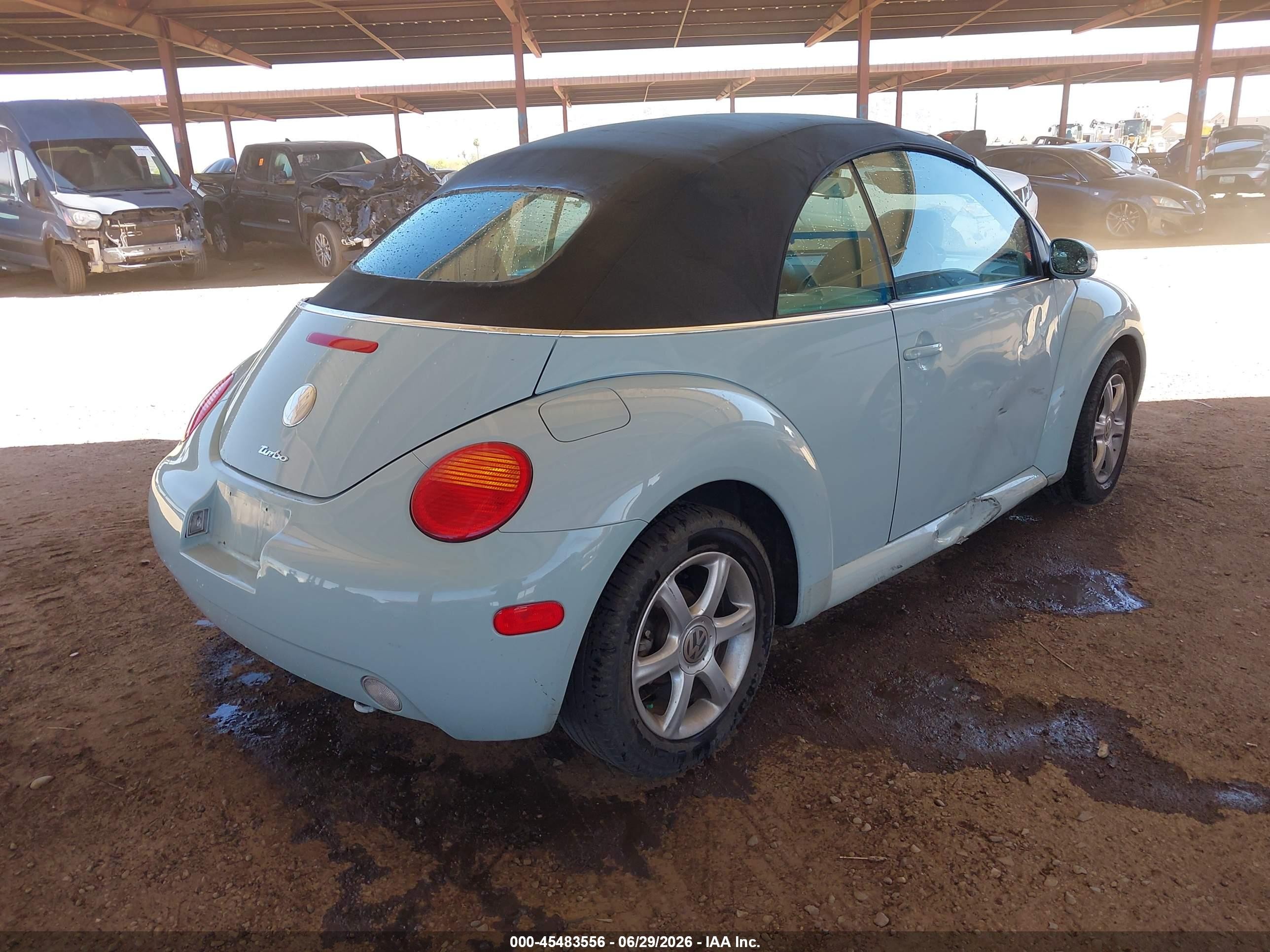 2005 Volkswagen New Beetle Gls 1.8t Light Blue vin: 3VWCD31Y35M356919