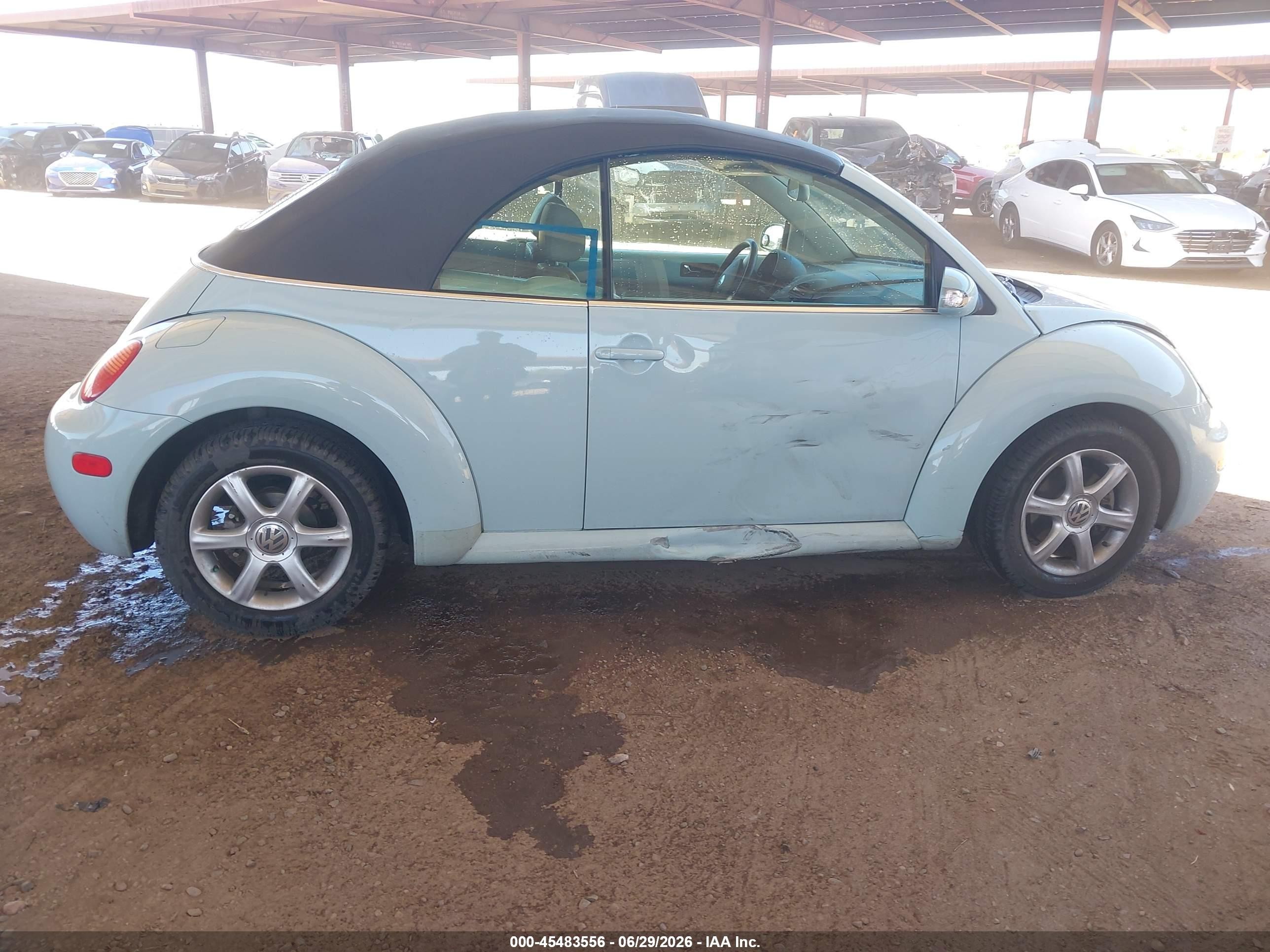2005 Volkswagen New Beetle Gls 1.8t Light Blue vin: 3VWCD31Y35M356919