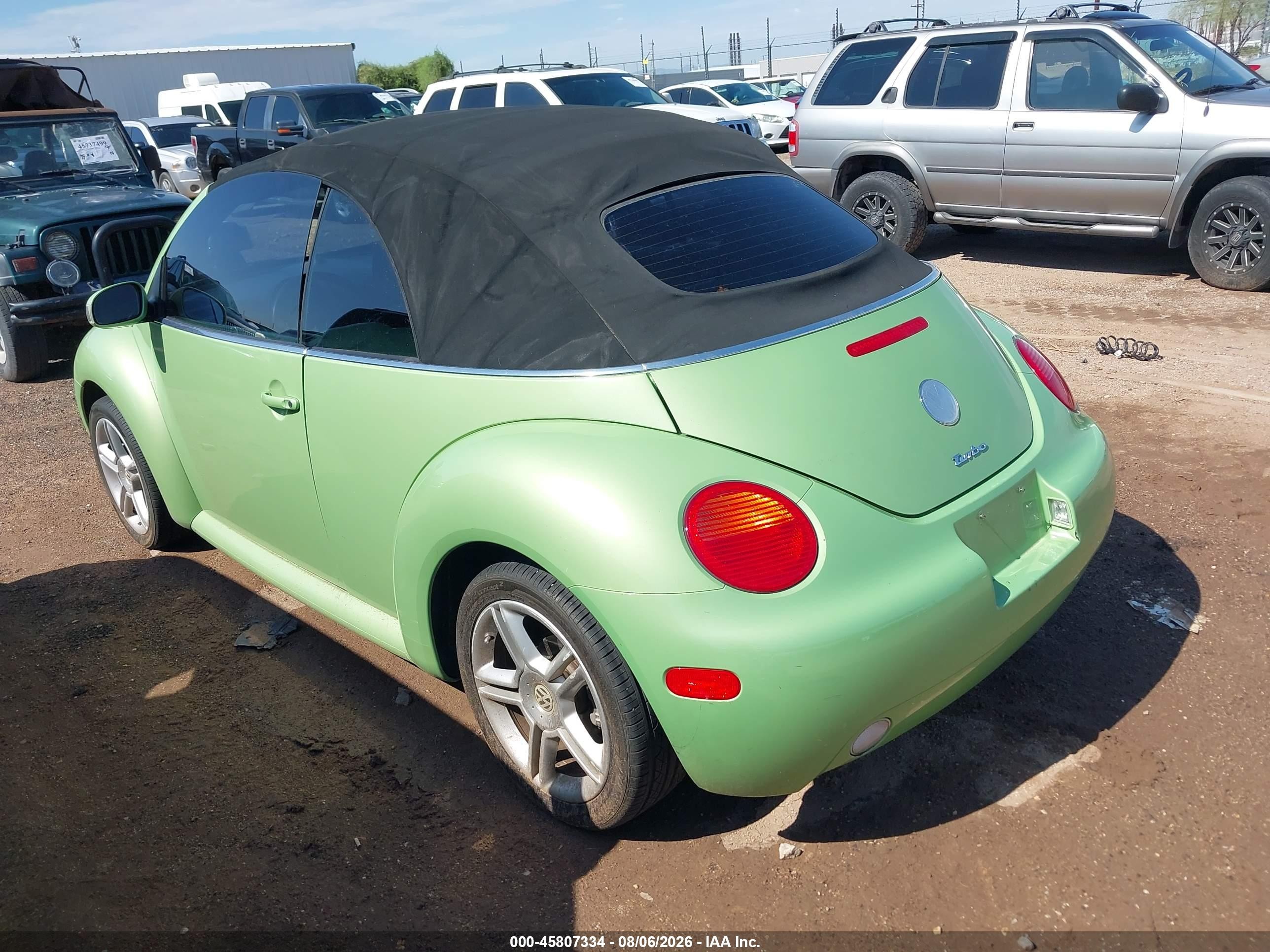 2005 Volkswagen New Beetle Gls 1.8t Green vin: 3VWCD31Y45M367007