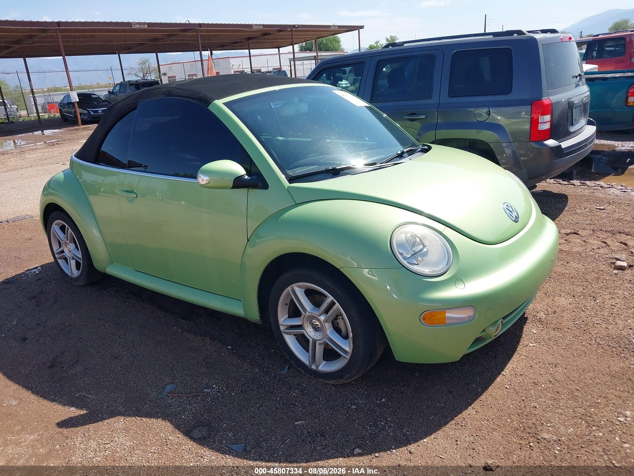 2005 Volkswagen New Beetle Gls 1.8t Green vin: 3VWCD31Y45M367007