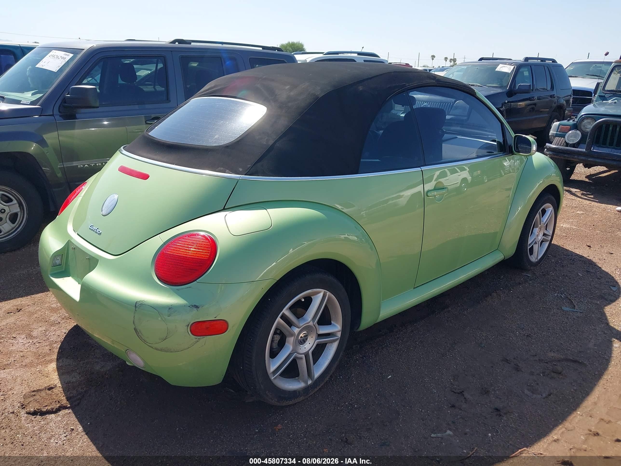 2005 Volkswagen New Beetle Gls 1.8t Green vin: 3VWCD31Y45M367007