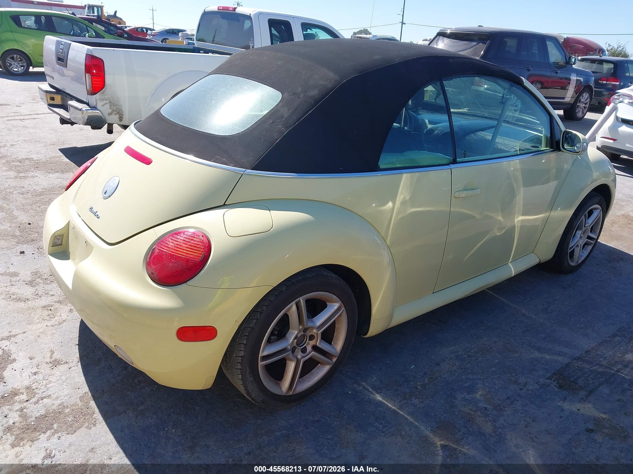 2004 Volkswagen New Beetle Gls 1.8t Yellow vin: 3VWCD31Y64M321483