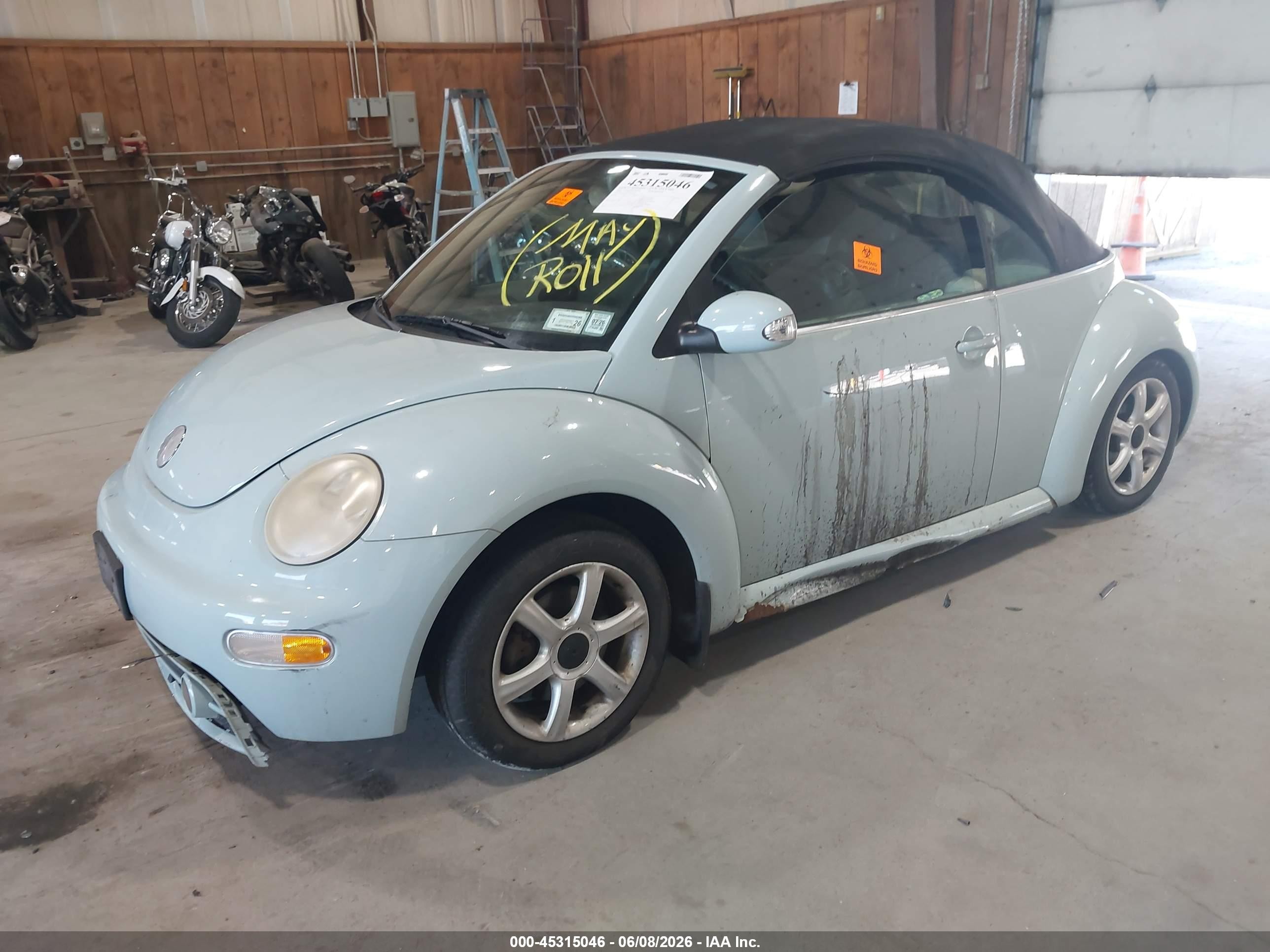 2004 Volkswagen New Beetle Gls 1.8t Light Blue vin: 3VWCD31Y64M333004