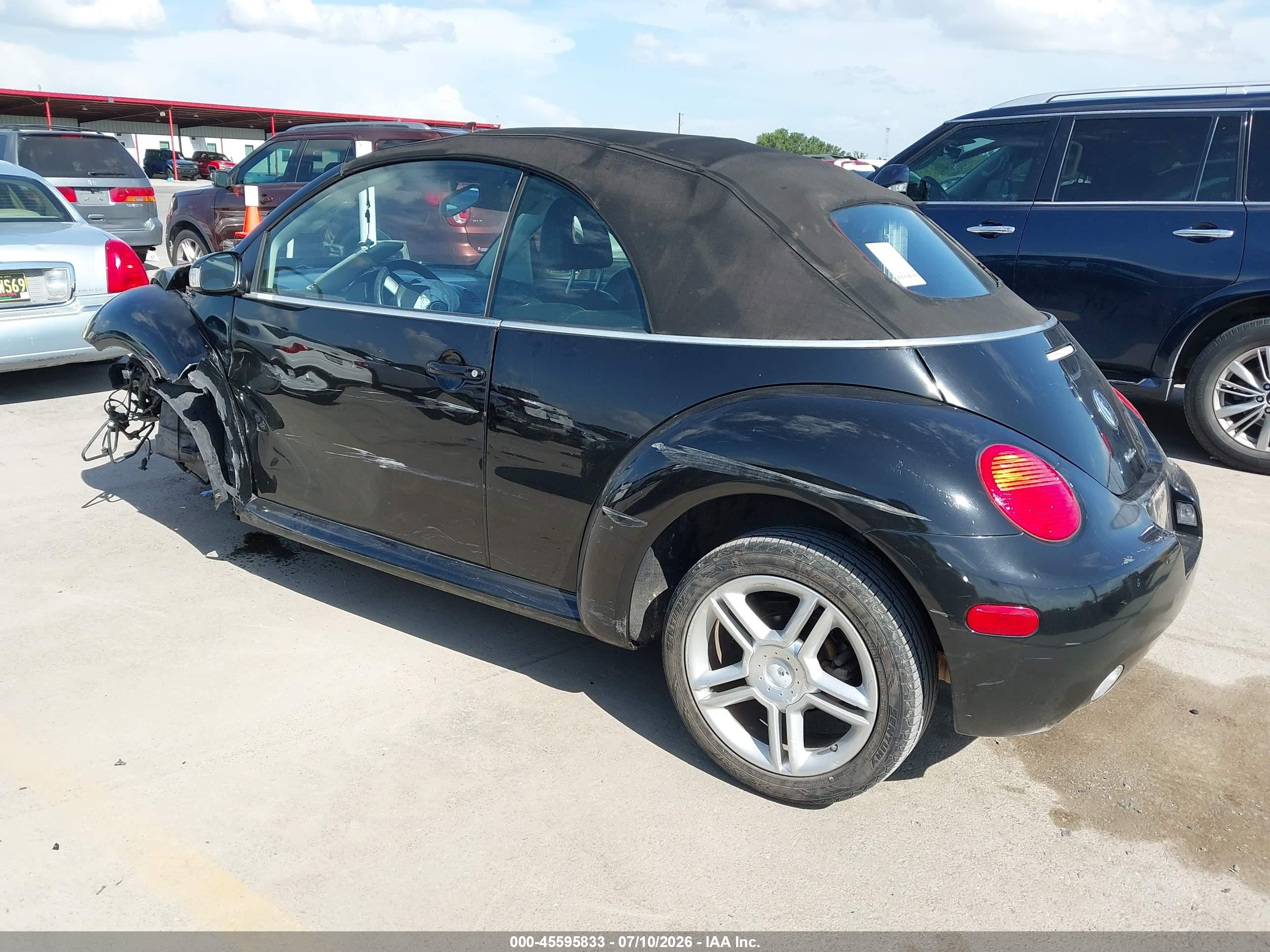 2005 Volkswagen New Beetle Gls 1.8t Black vin: 3VWCD31Y65M368613