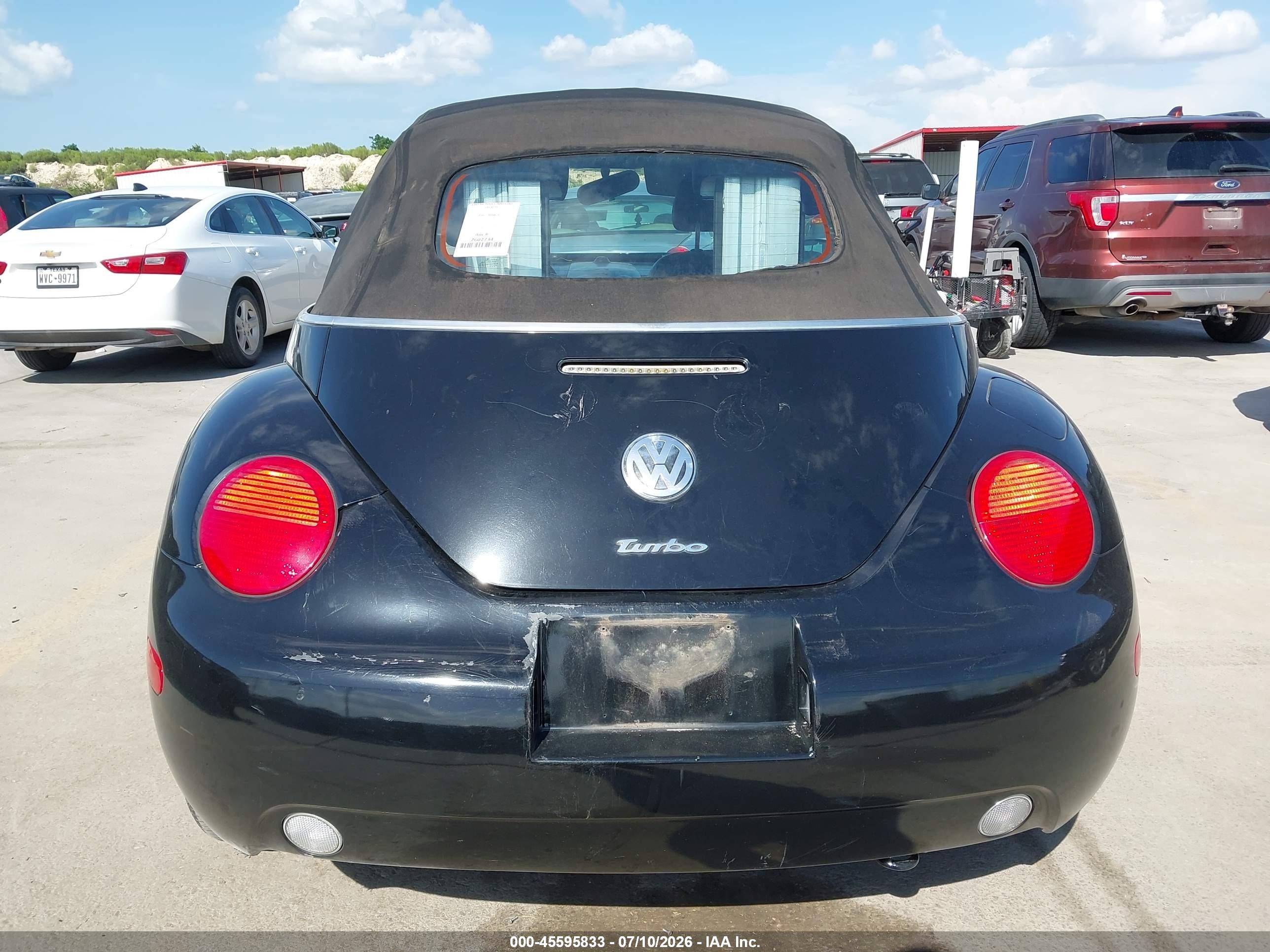 2005 Volkswagen New Beetle Gls 1.8t Black vin: 3VWCD31Y65M368613