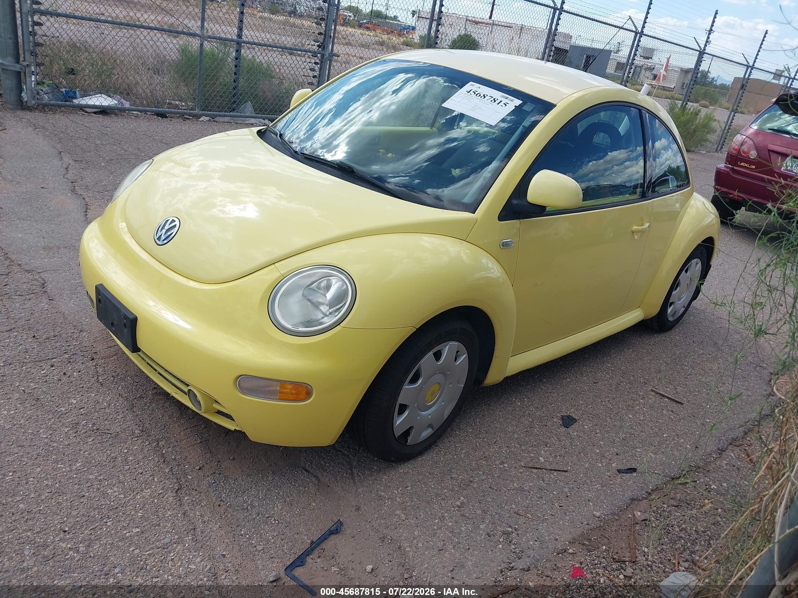 2000 Volkswagen New Beetle Gls Tdi Yellow vin: 3VWCF21C2YM432076