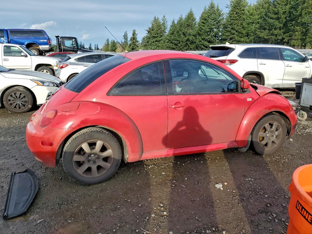1999 Volkswagen New Beetle Gls Tdi Red vin: 3VWCF21C4XM461187