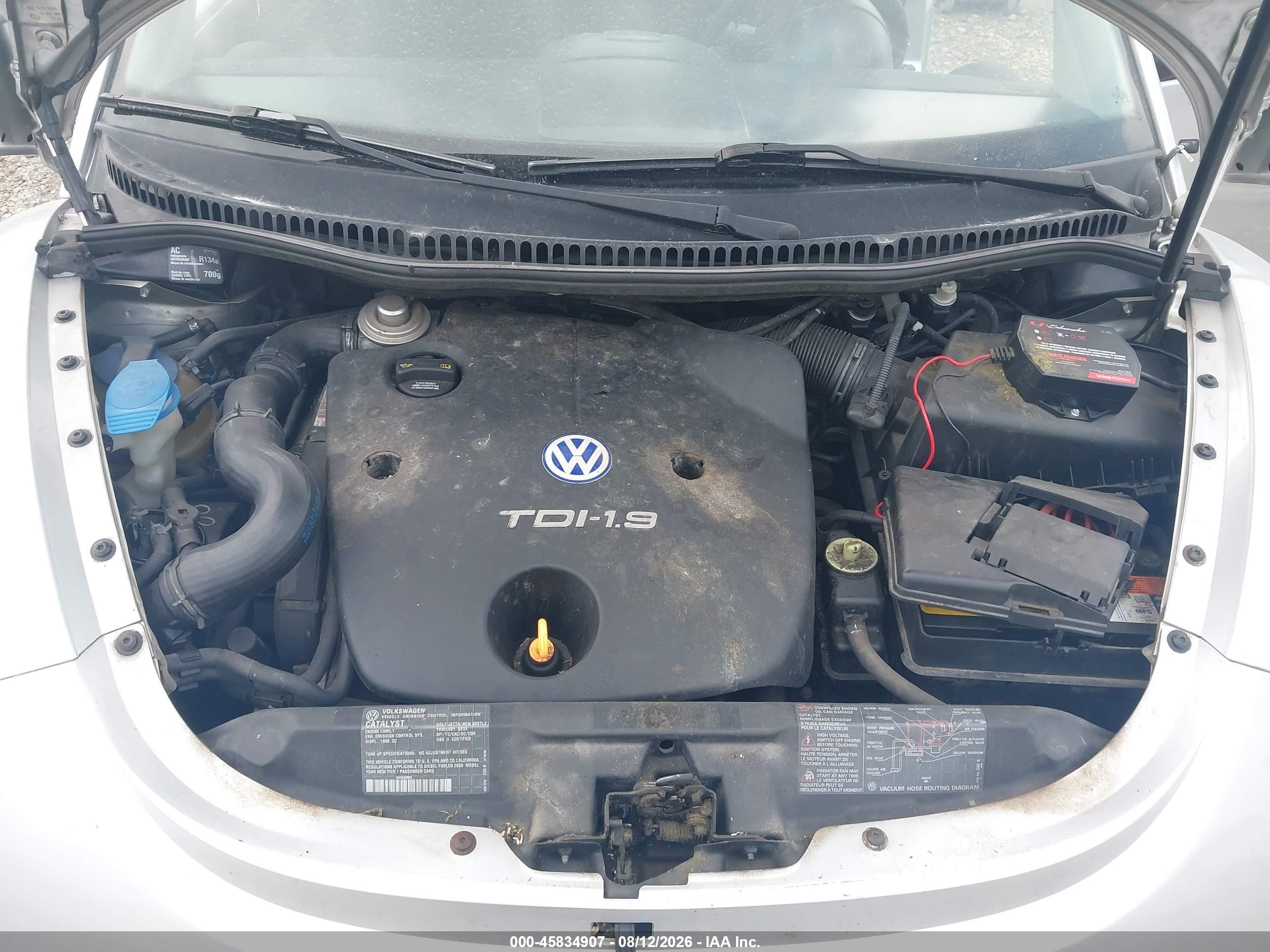 2000 Volkswagen New Beetle Gls Tdi Silver vin: 3VWCF21C6YM456333