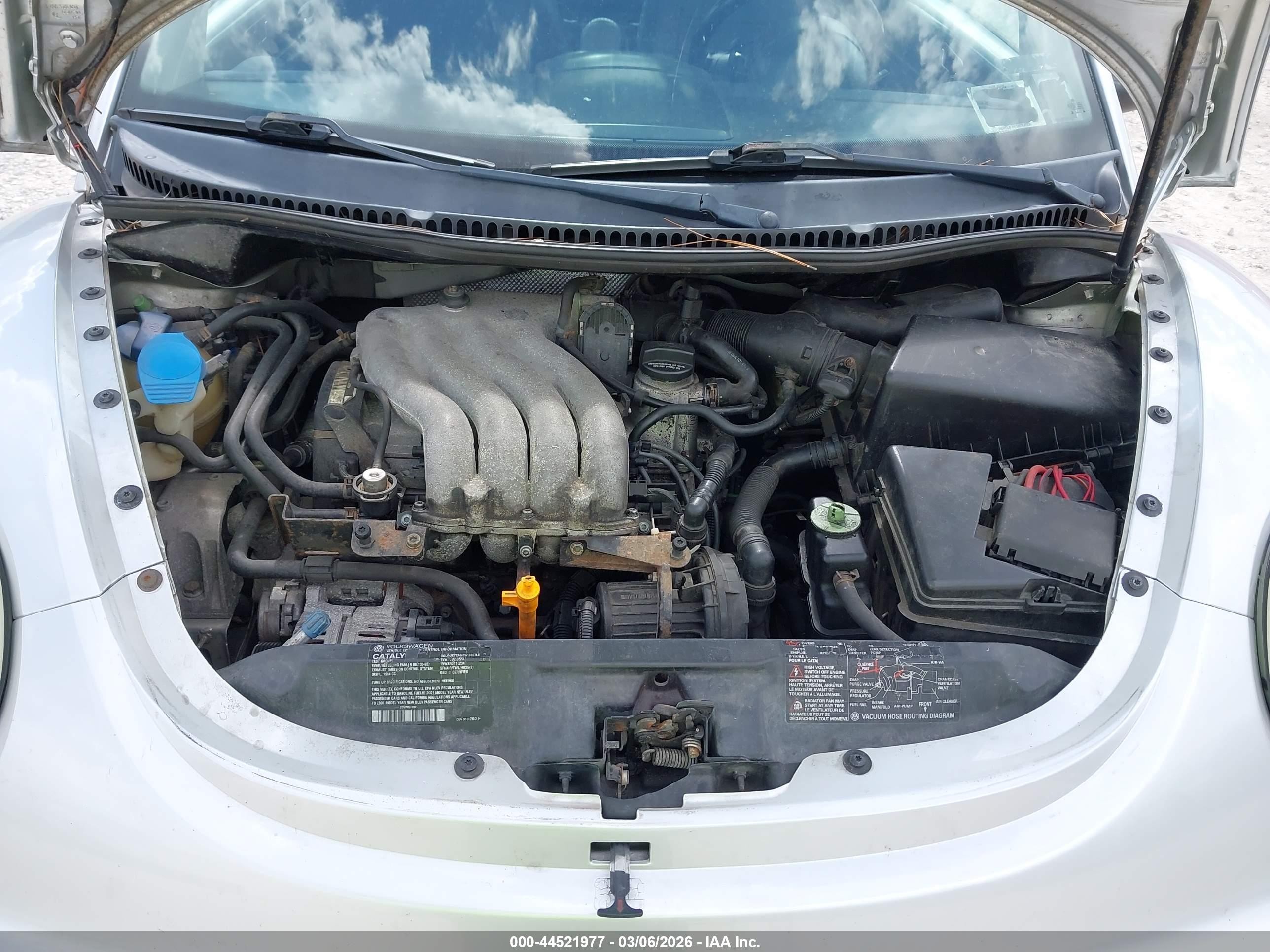 2001 Volkswagen New Beetle Gls Silver vin: 3VWCK21C01M434443