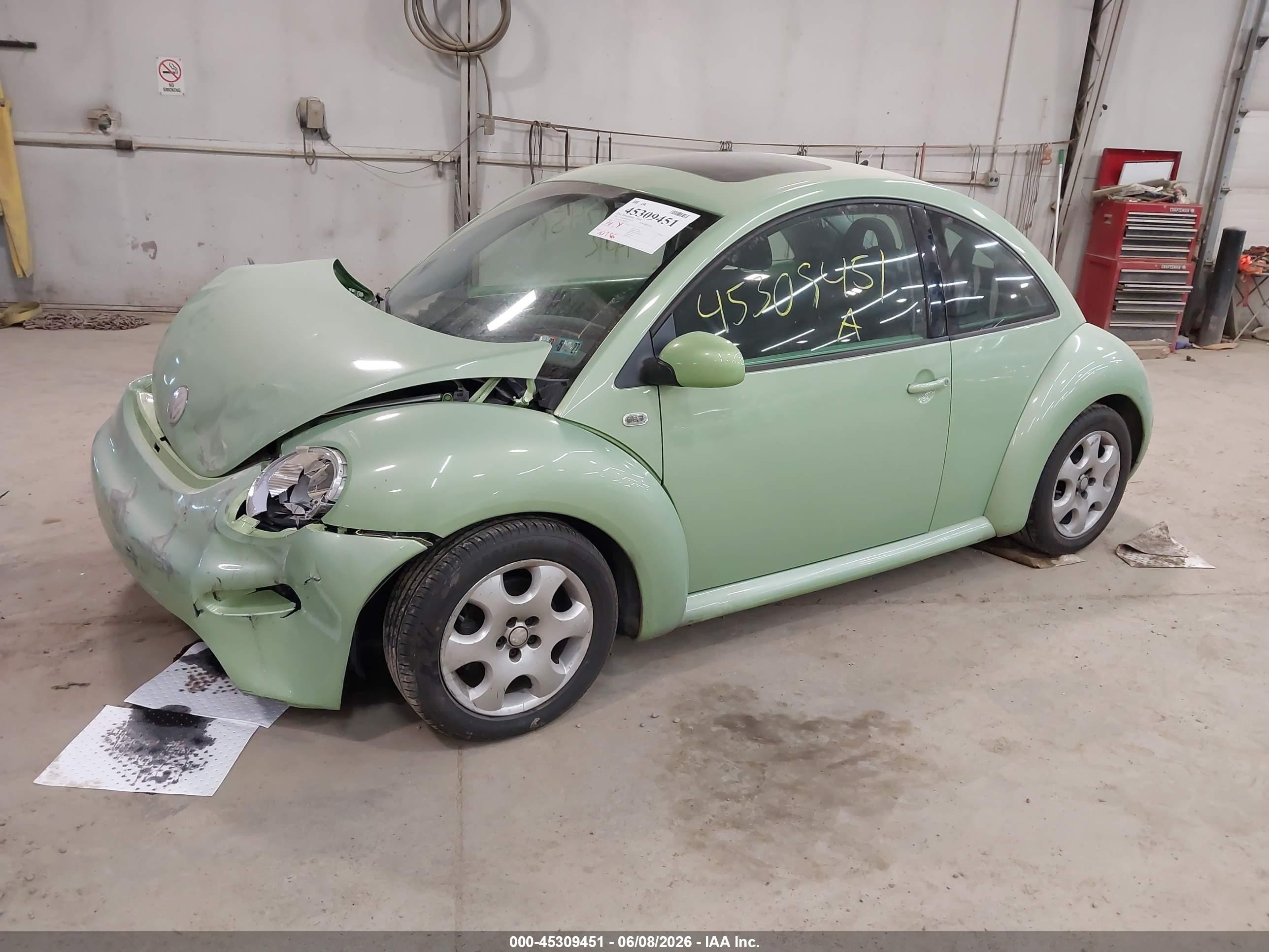 2002 Volkswagen New Beetle Gls Green vin: 3VWCK21C22M426443