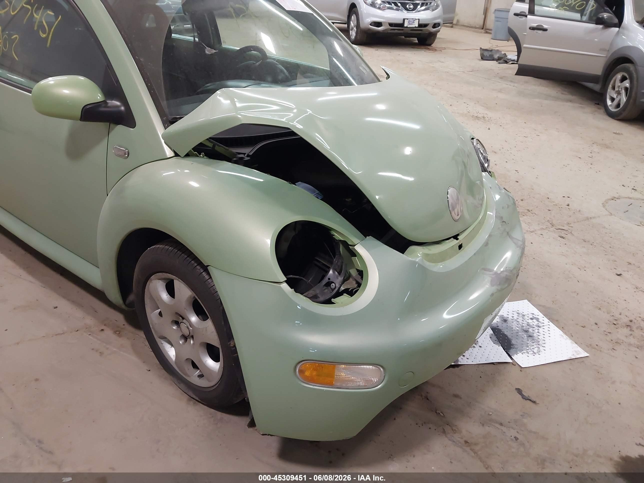 2002 Volkswagen New Beetle Gls Green vin: 3VWCK21C22M426443