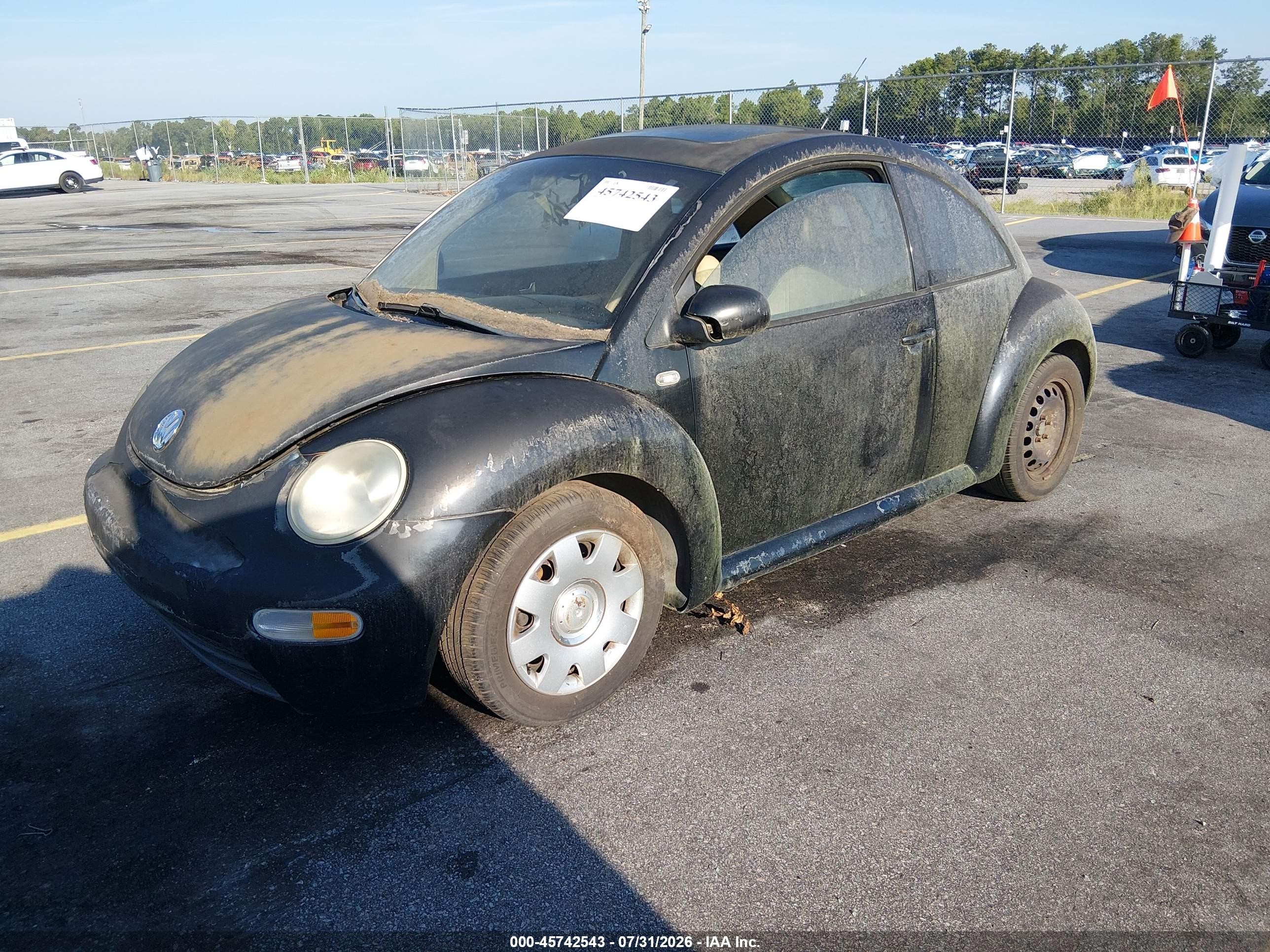 2001 Volkswagen New Beetle Gls Черный vin: 3VWCK21C61M437315