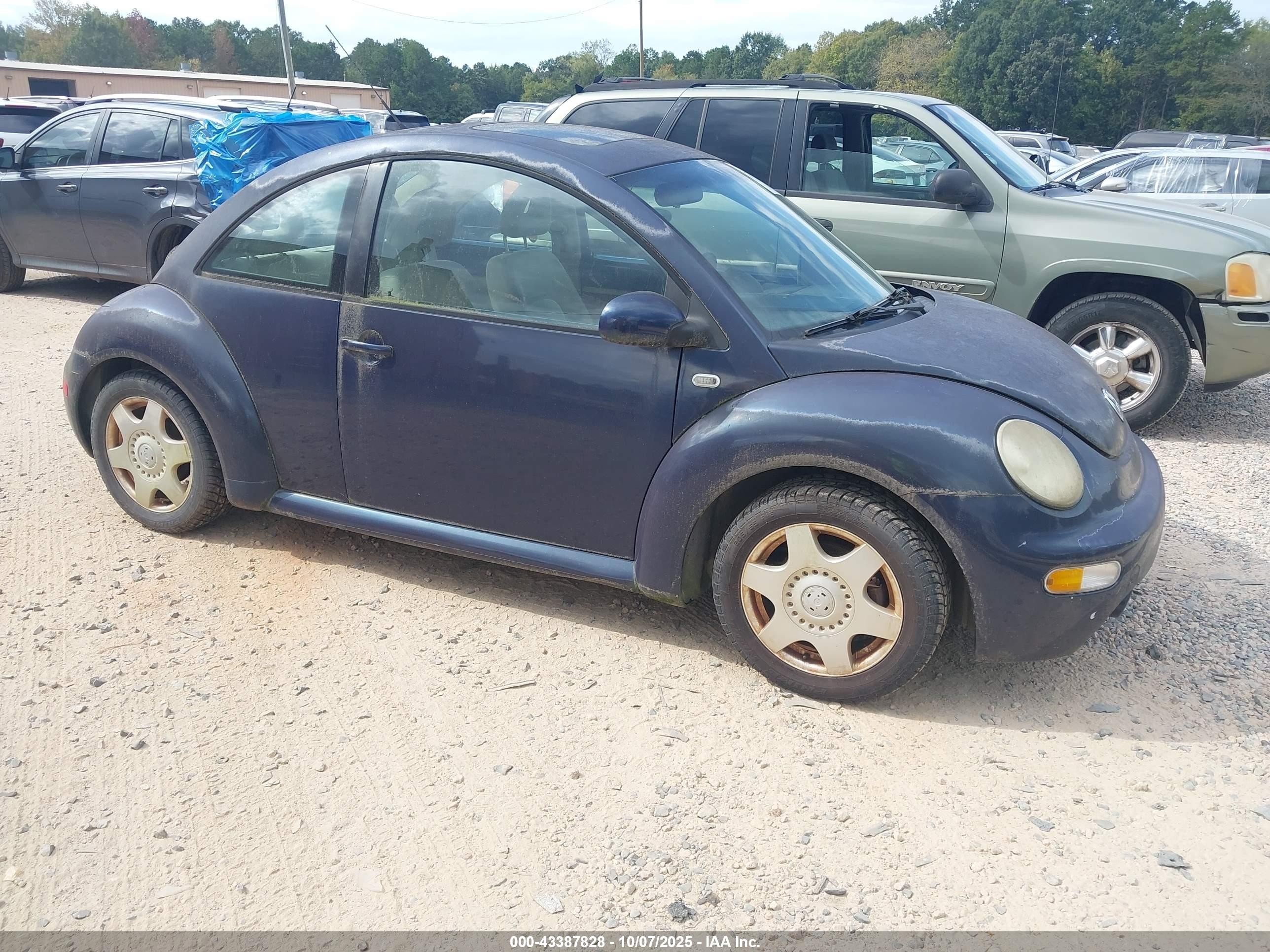 2001 Volkswagen New Beetle Gls Blue vin: 3VWCK21C71M458044