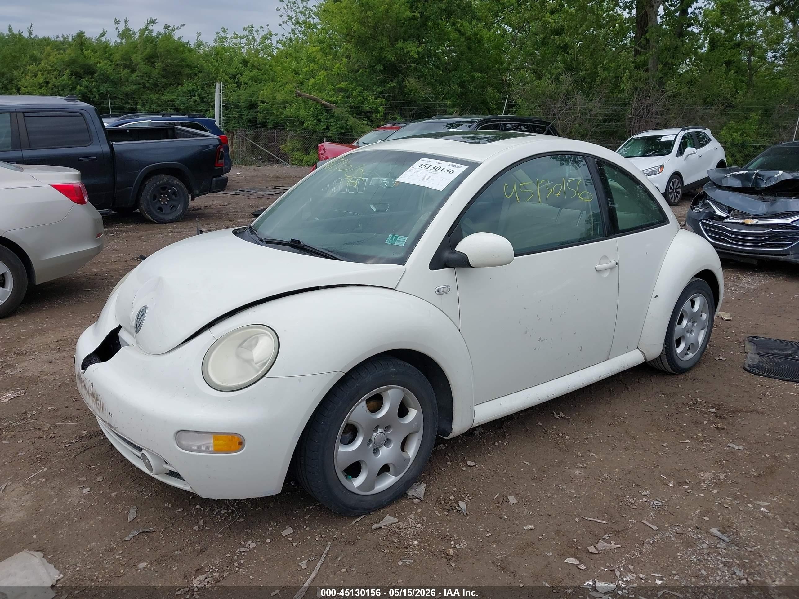 2003 Volkswagen New Beetle Gls 2.0l White vin: 3VWCK21C83M404108