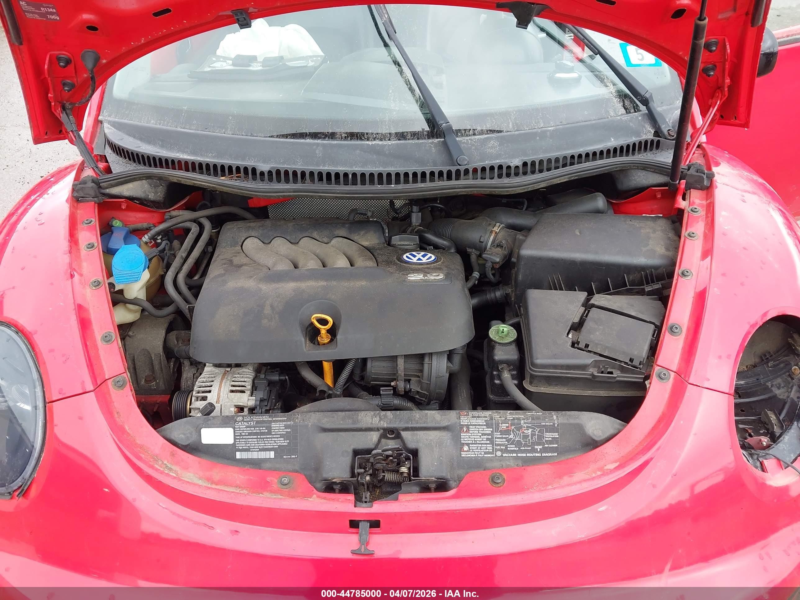 2002 Volkswagen New Beetle Gls Red vin: 3VWCK21C92M413365