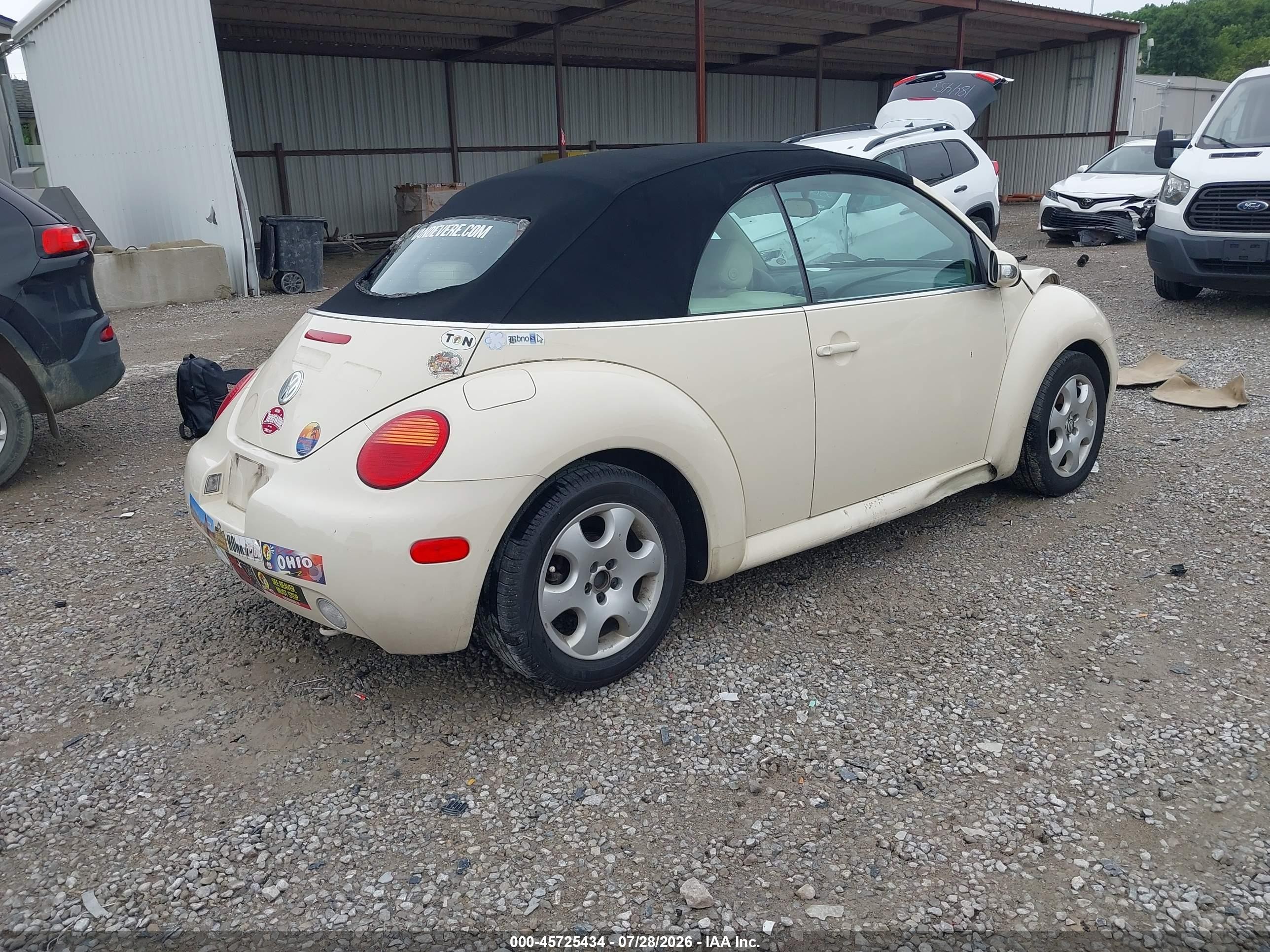 2003 Volkswagen New Beetle Gls Cream vin: 3VWCK21Y23M313587