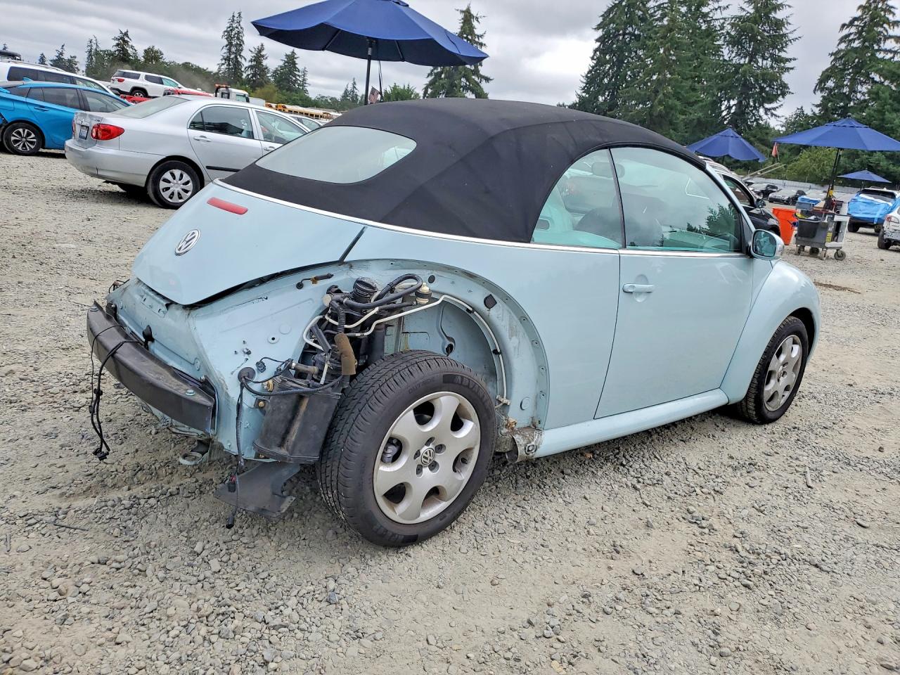 2003 Volkswagen New Beetle Gls Blue vin: 3VWCK21Y23M331250