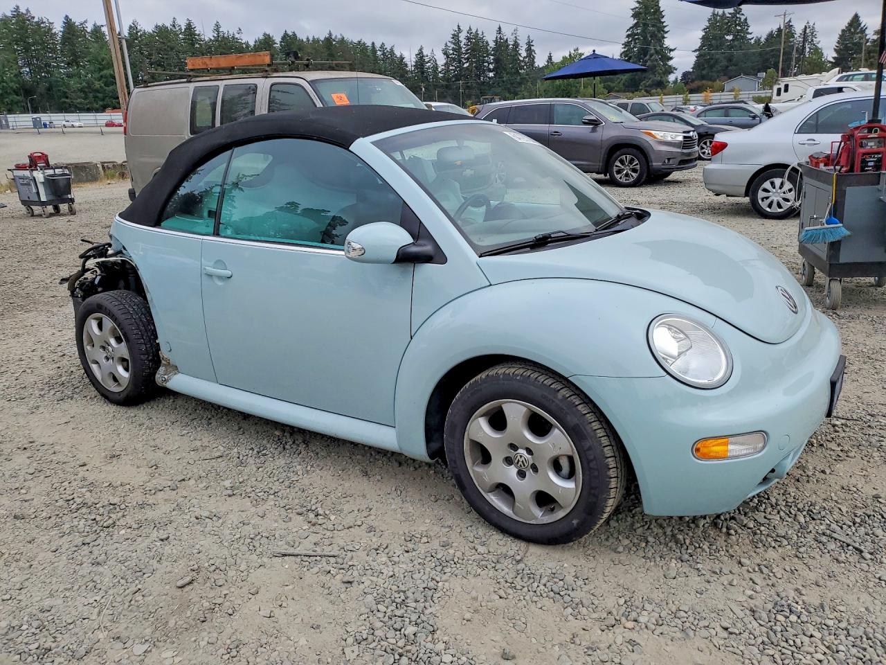 2003 Volkswagen New Beetle Gls Blue vin: 3VWCK21Y23M331250