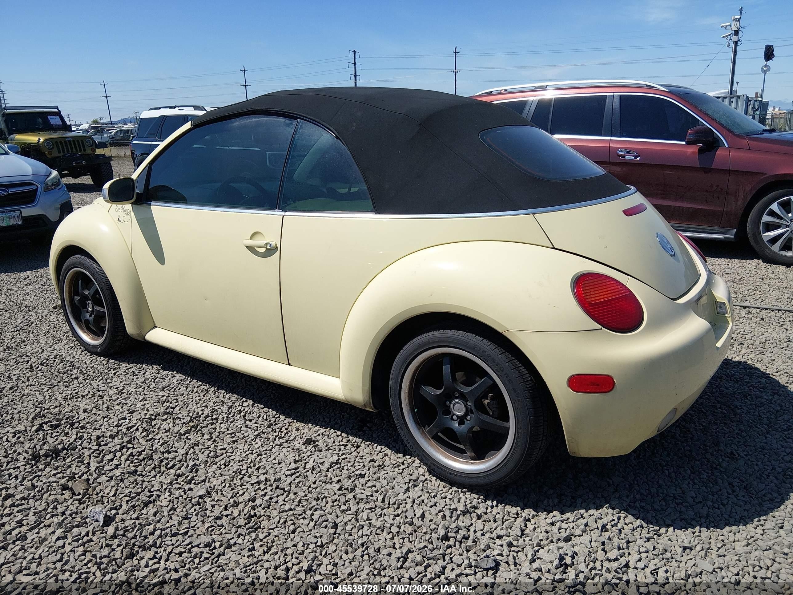 2003 Volkswagen New Beetle Gls Yellow vin: 3VWCK21Y63M301040