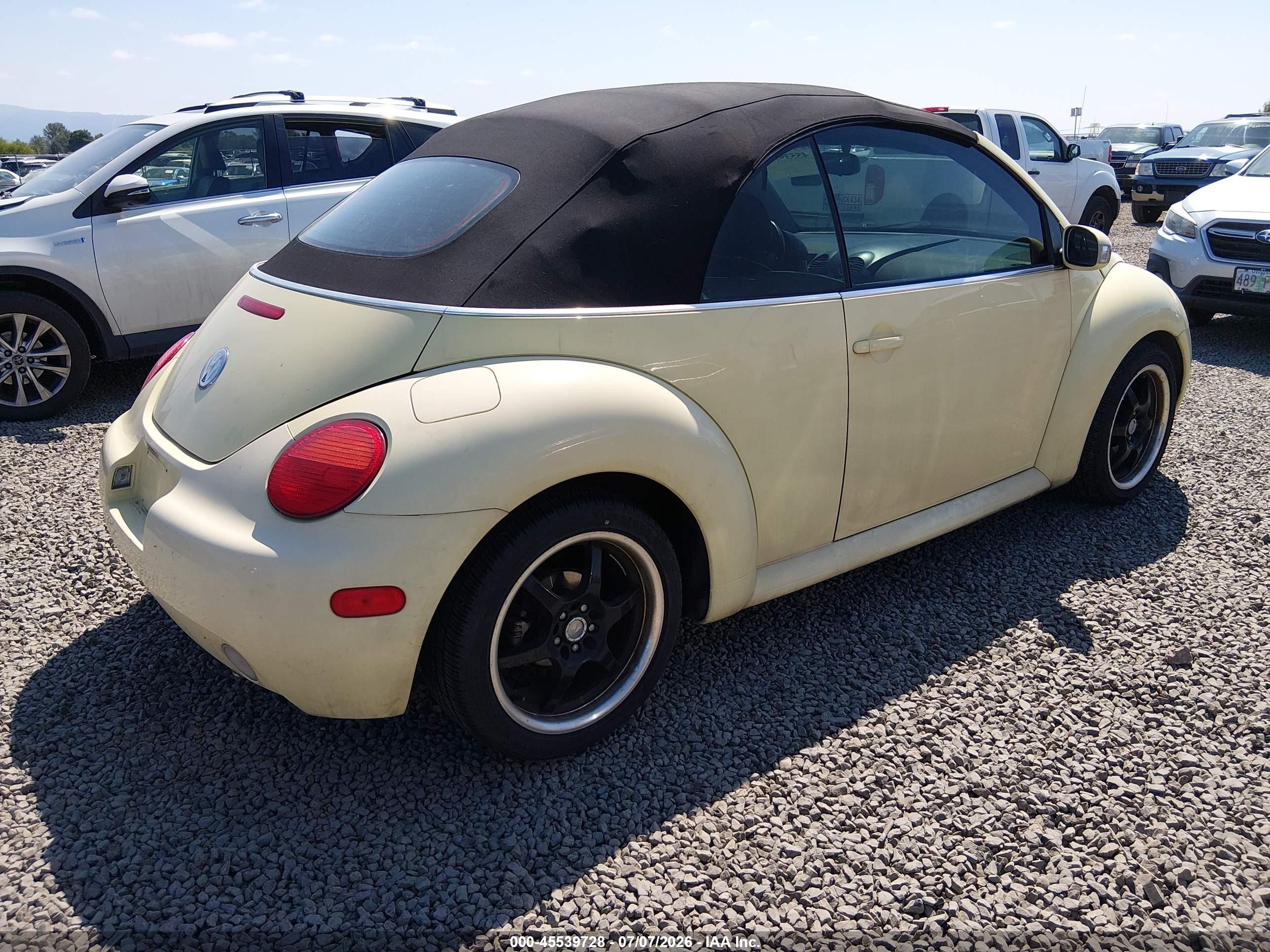 2003 Volkswagen New Beetle Gls Yellow vin: 3VWCK21Y63M301040