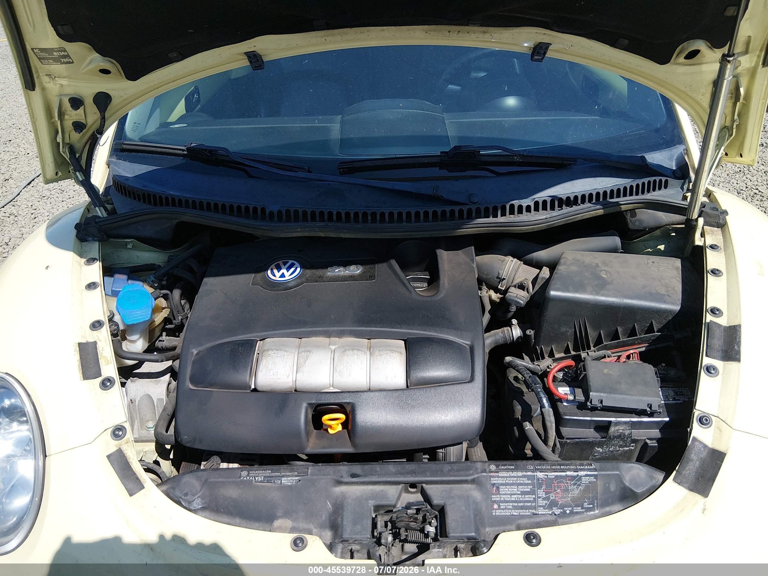 2003 Volkswagen New Beetle Gls Yellow vin: 3VWCK21Y63M301040