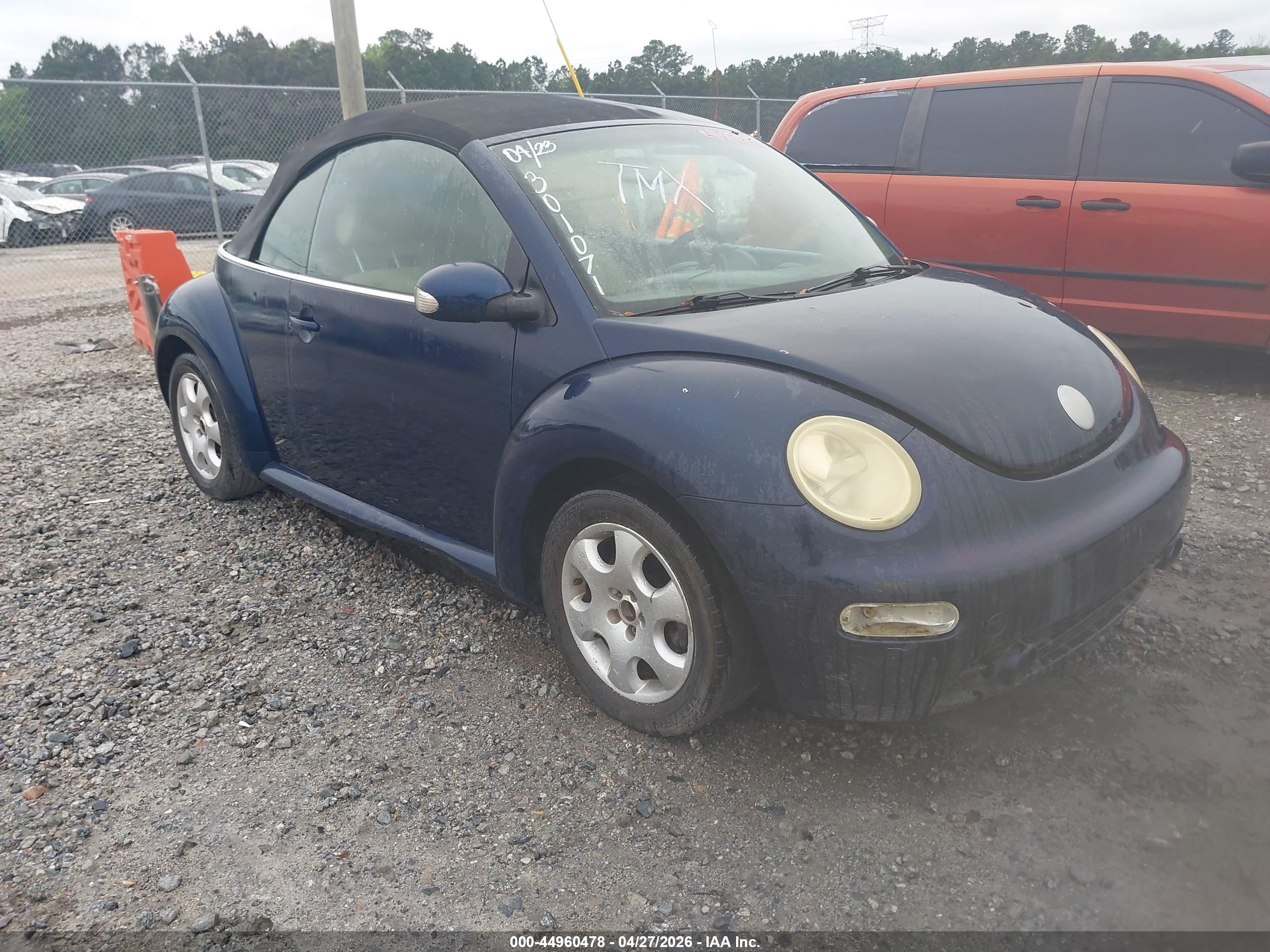 2003 Volkswagen New Beetle Gls Blue vin: 3VWCK21Y63M301071