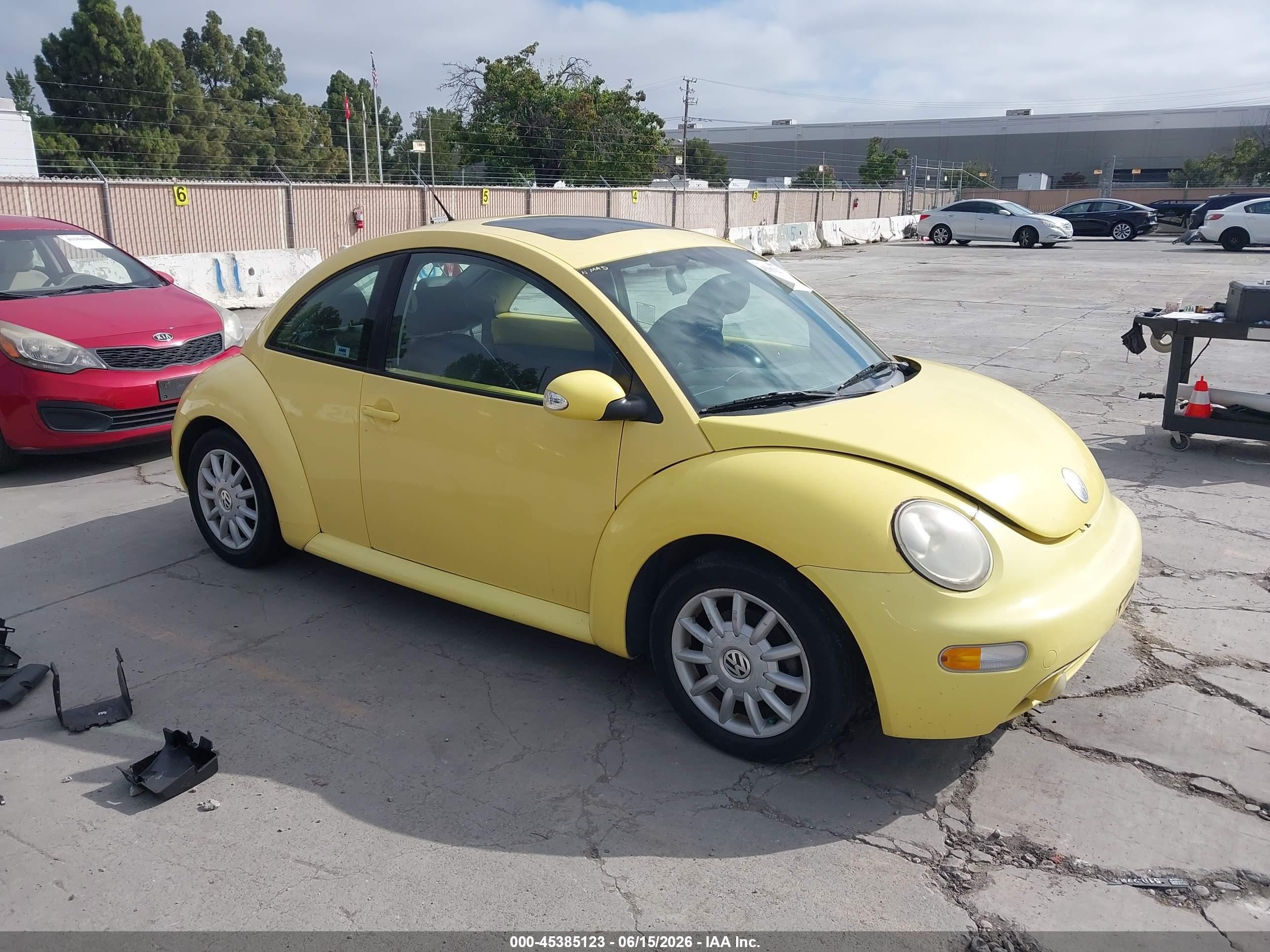2005 Volkswagen New Beetle Gls Yellow vin: 3VWCK31C45M417429