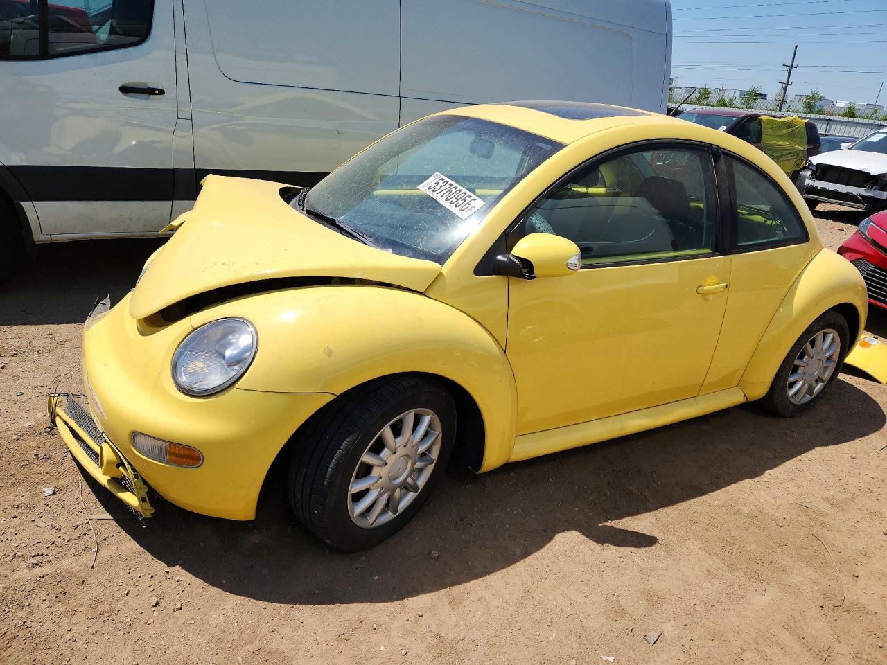 2005 Volkswagen New Beetle Gls Yellow vin: 3VWCK31C65M401264