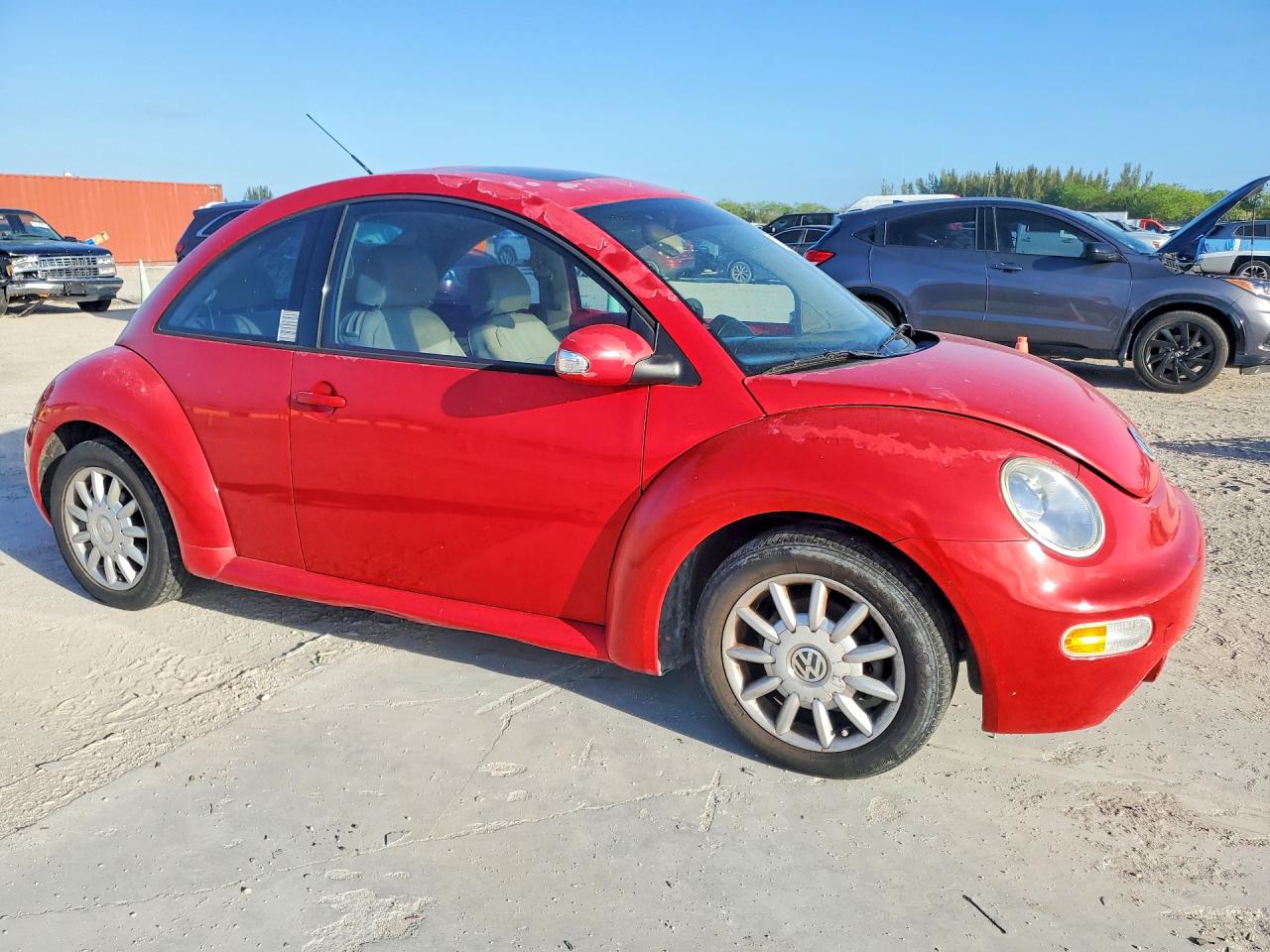 2005 Volkswagen New Beetle Gls Red vin: 3VWCK31C75M411902