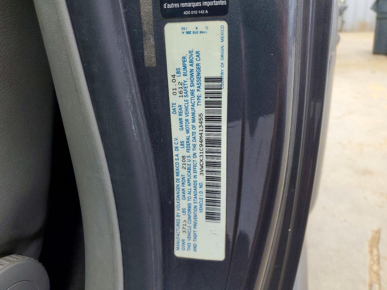 2004 Volkswagen New Beetle Gls Gray vin: 3VWCK31C94M413455