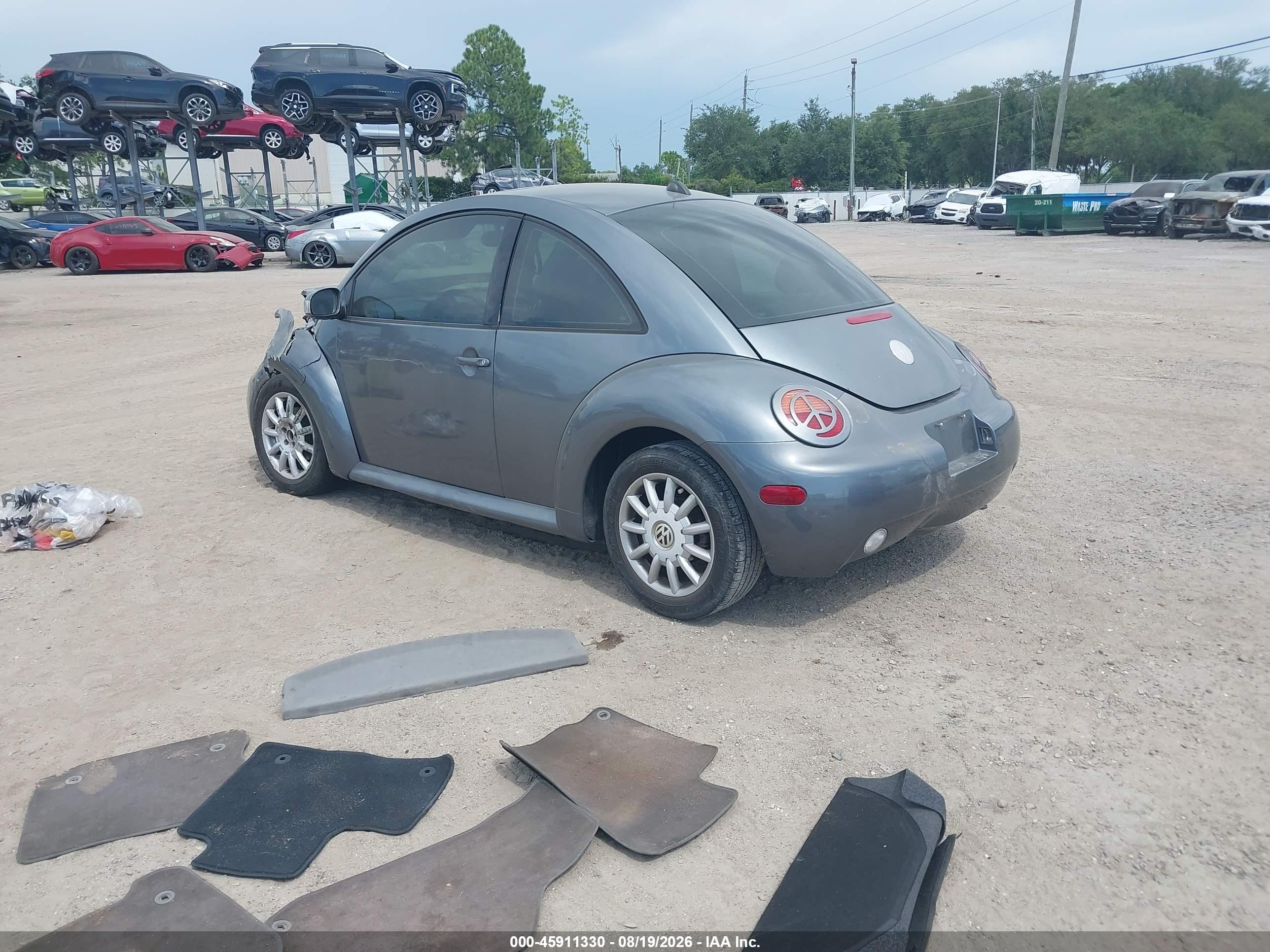 2005 Volkswagen New Beetle Gls Gray vin: 3VWCK31CX5M400263