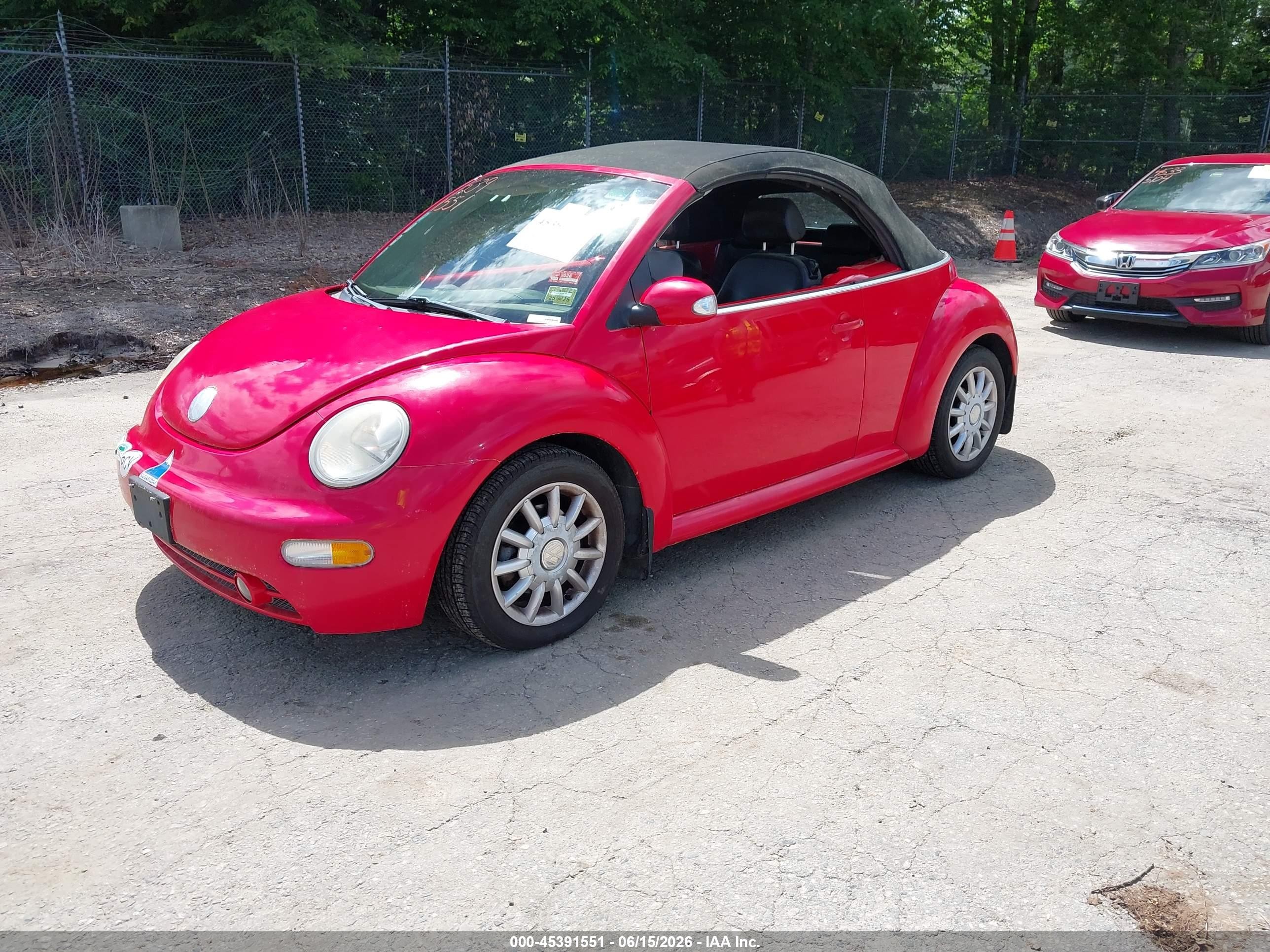 2004 Volkswagen New Beetle Gls Red vin: 3VWCM21Y24M306473