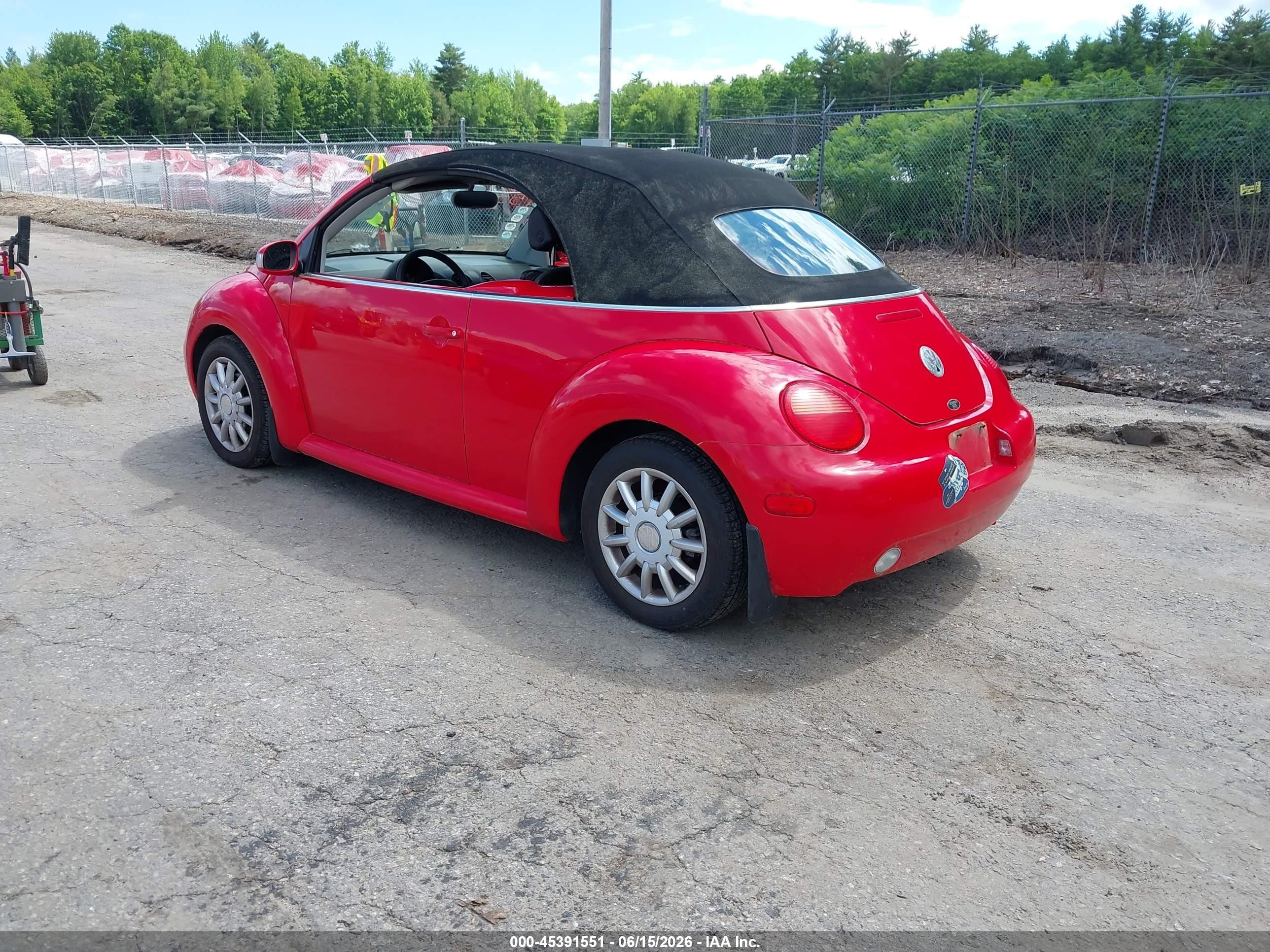 2004 Volkswagen New Beetle Gls Red vin: 3VWCM21Y24M306473