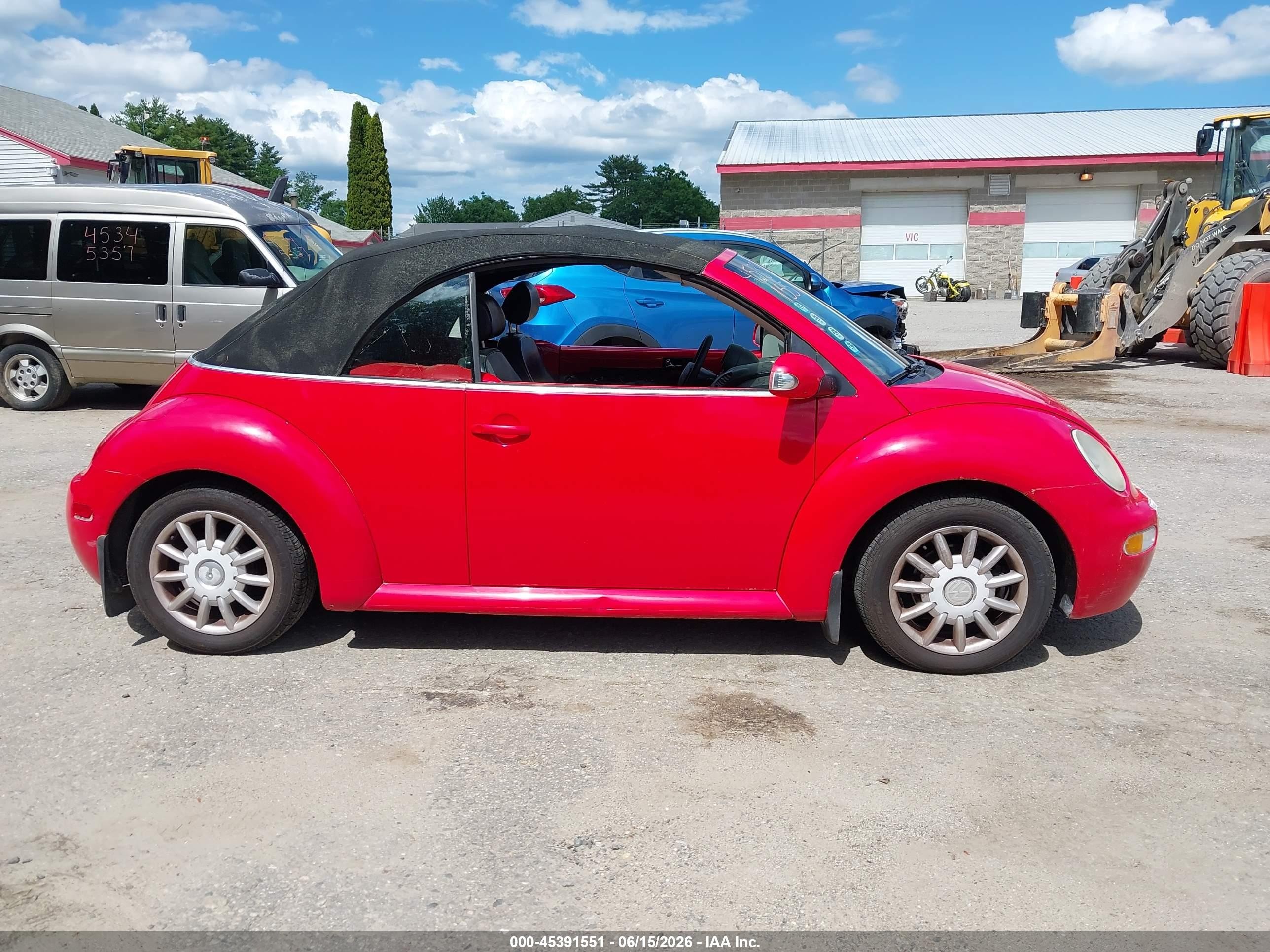2004 Volkswagen New Beetle Gls Red vin: 3VWCM21Y24M306473